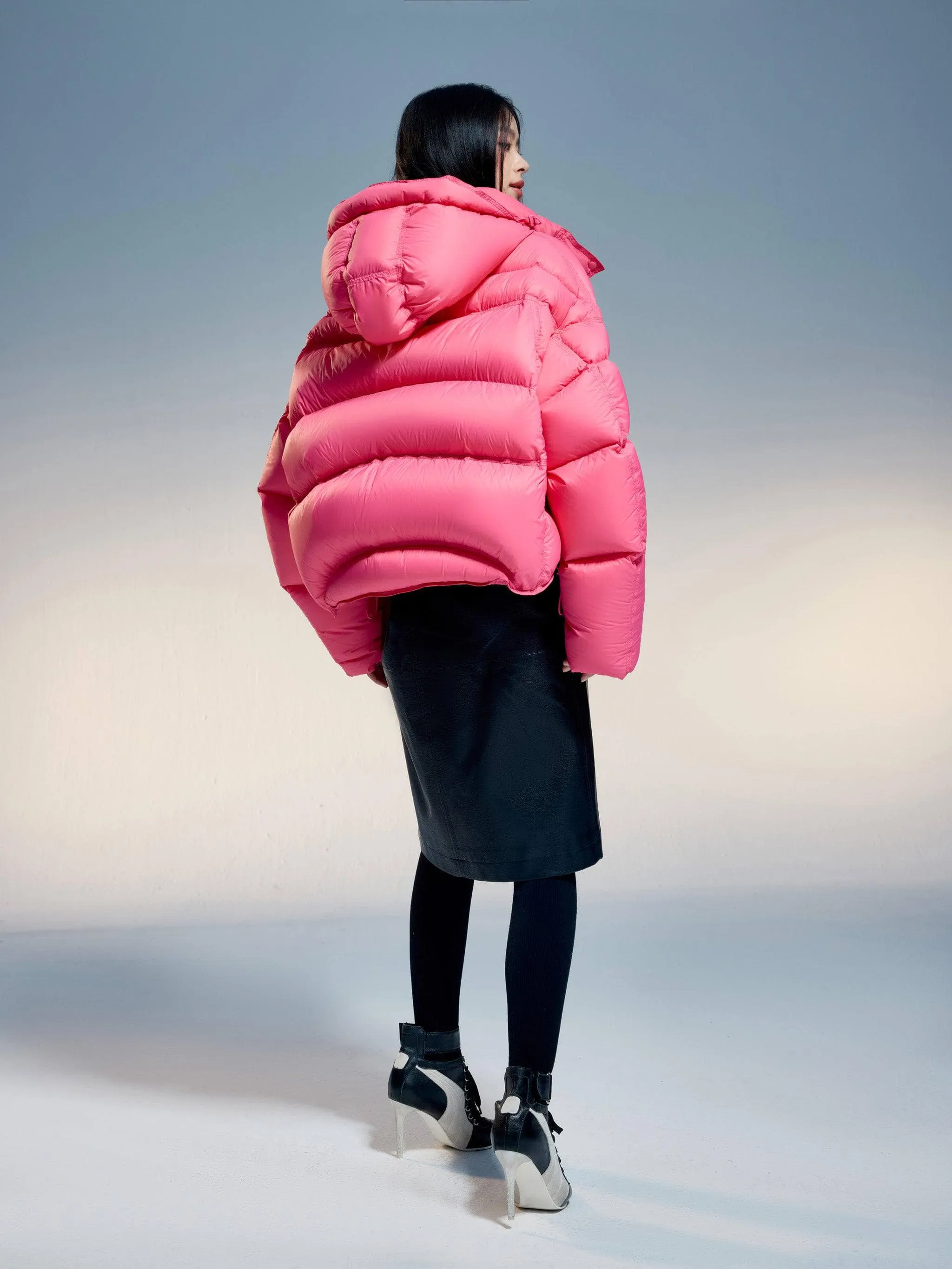 Adjustable Puffer With Detachable Hood
