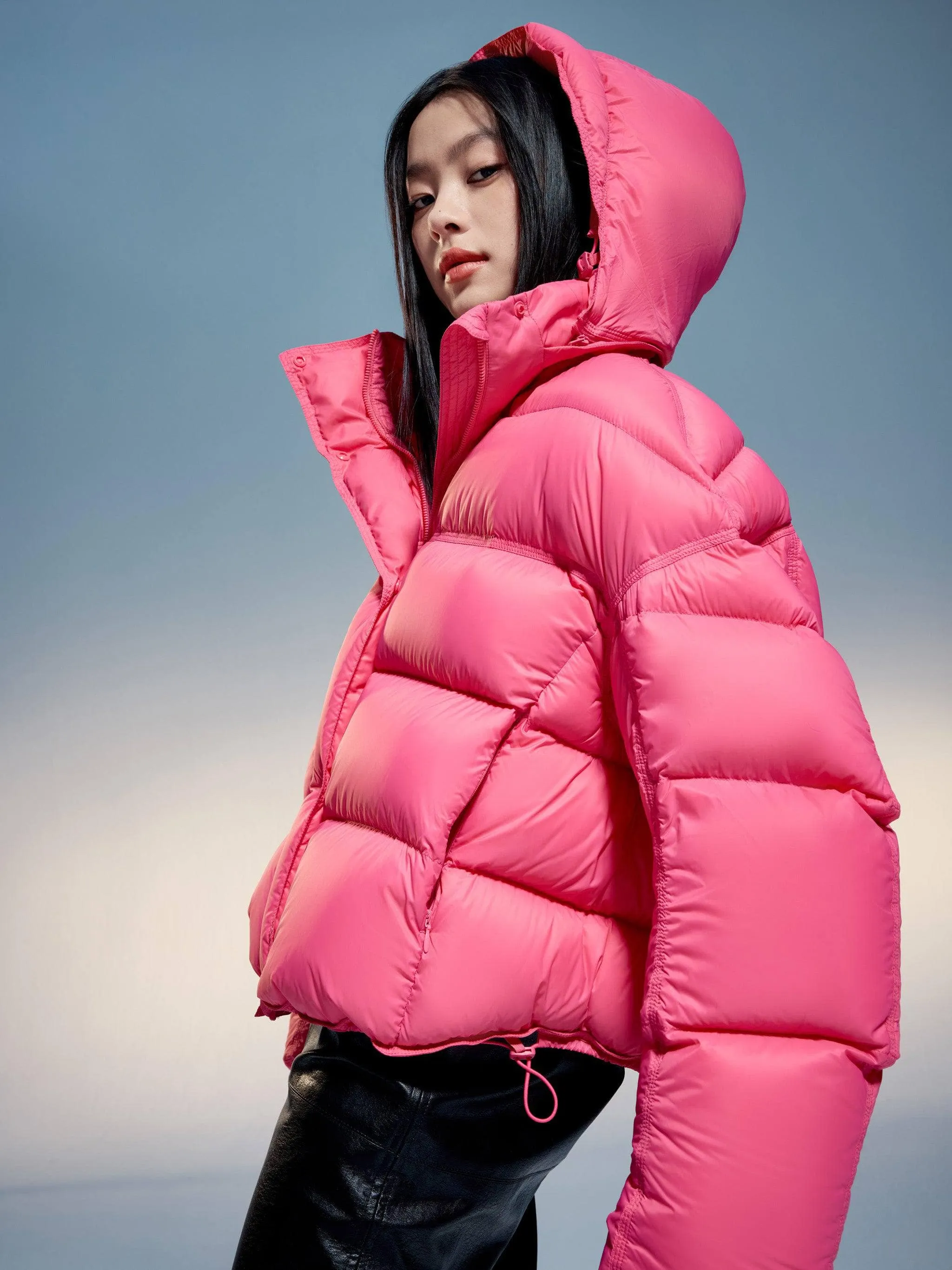 Adjustable Puffer With Detachable Hood