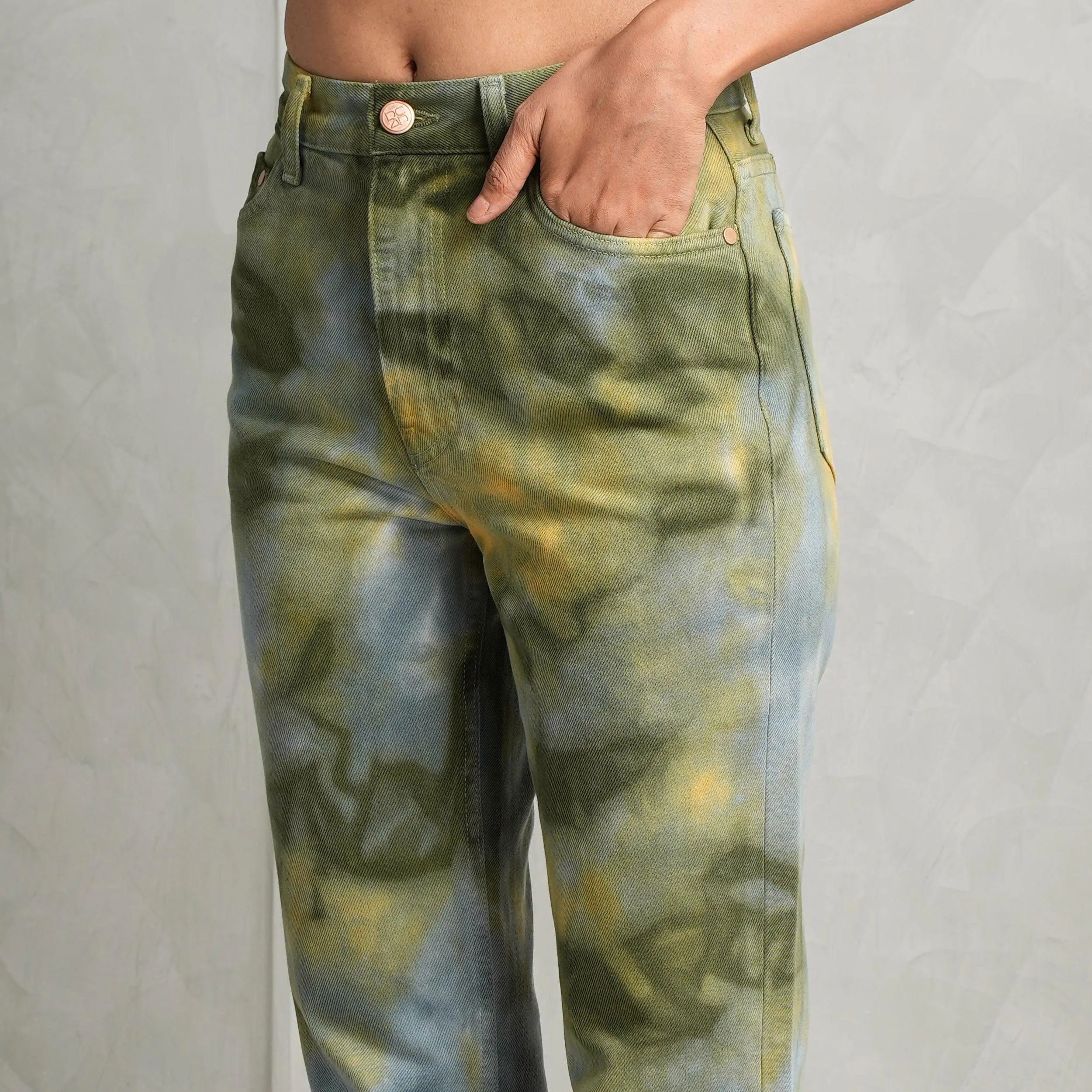 Agnes Malachite-Wash Jeans