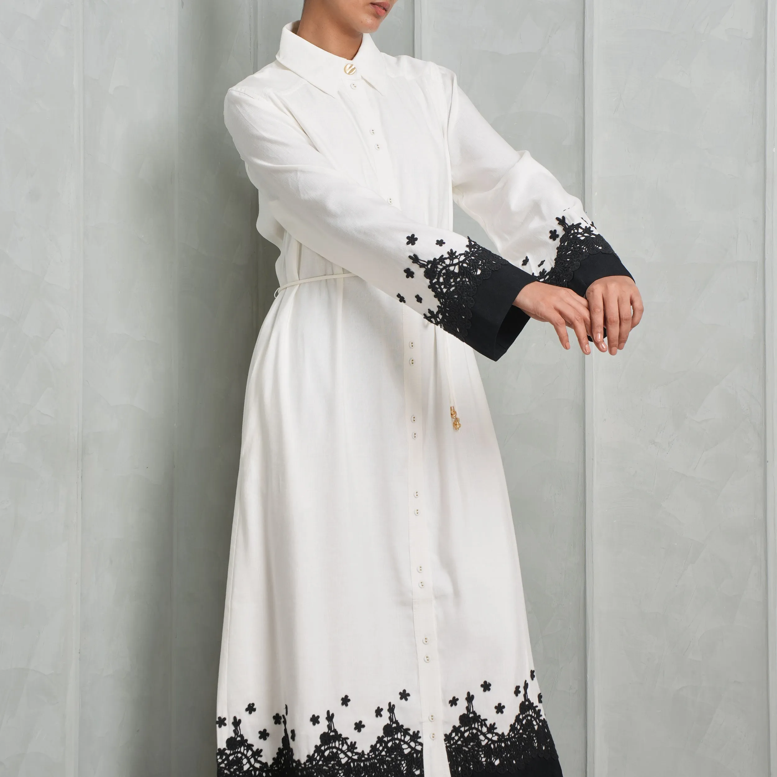 Charmer Lace Trim Midi Dress