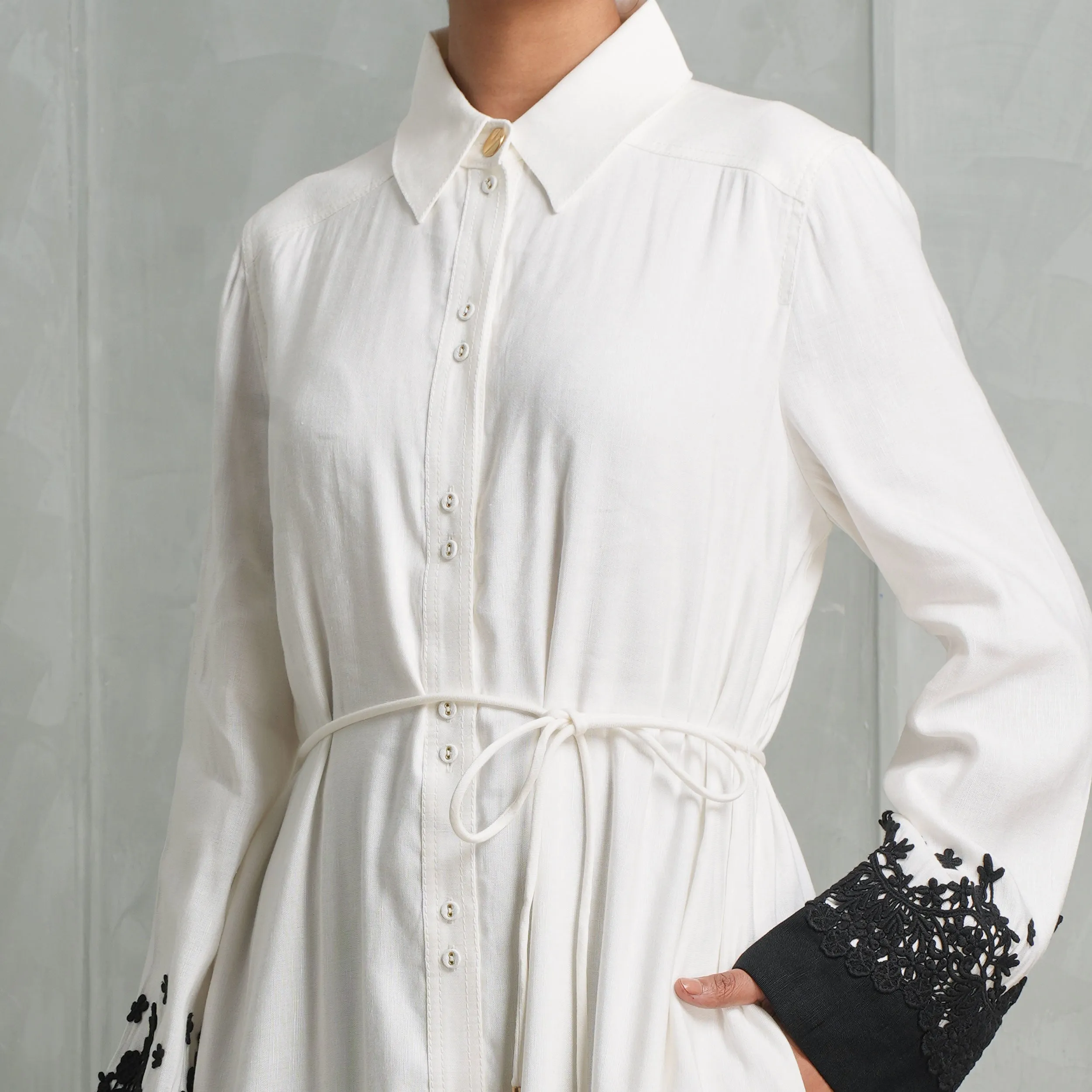 Charmer Lace Trim Midi Dress