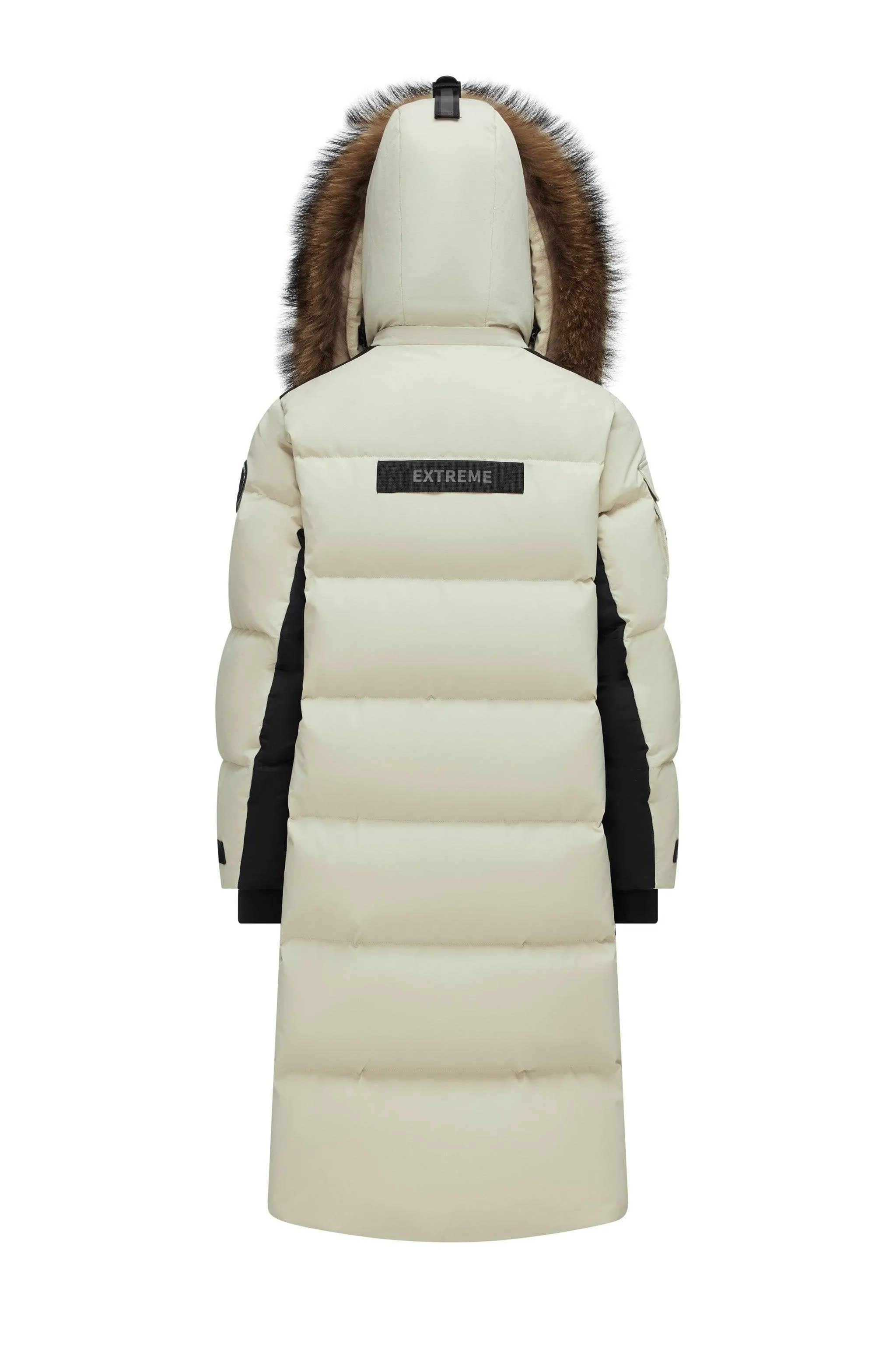 Classic Extreme Full Length Goose Down Parka Fur Hood