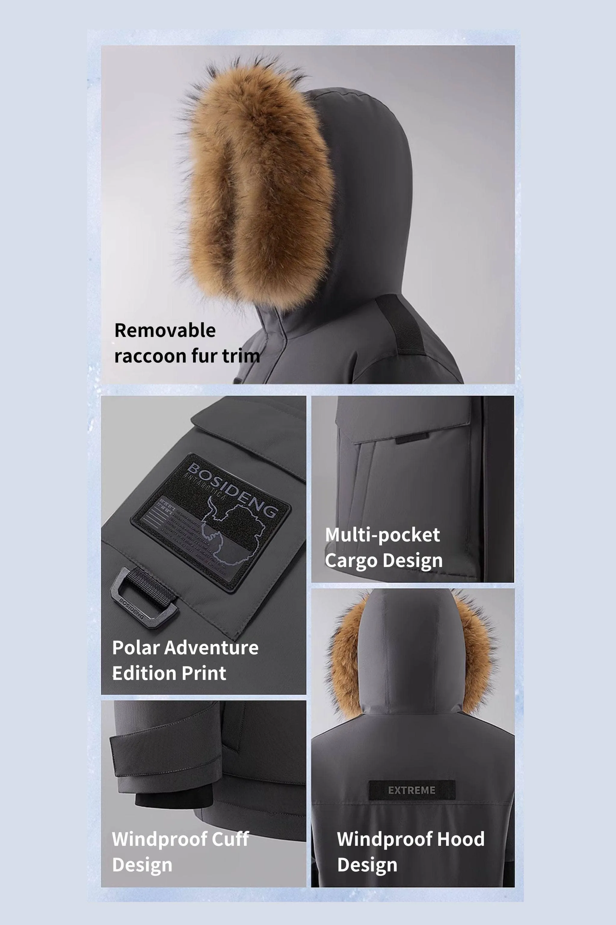 Classic Extreme Goose Down Fur Hood Parka 2317