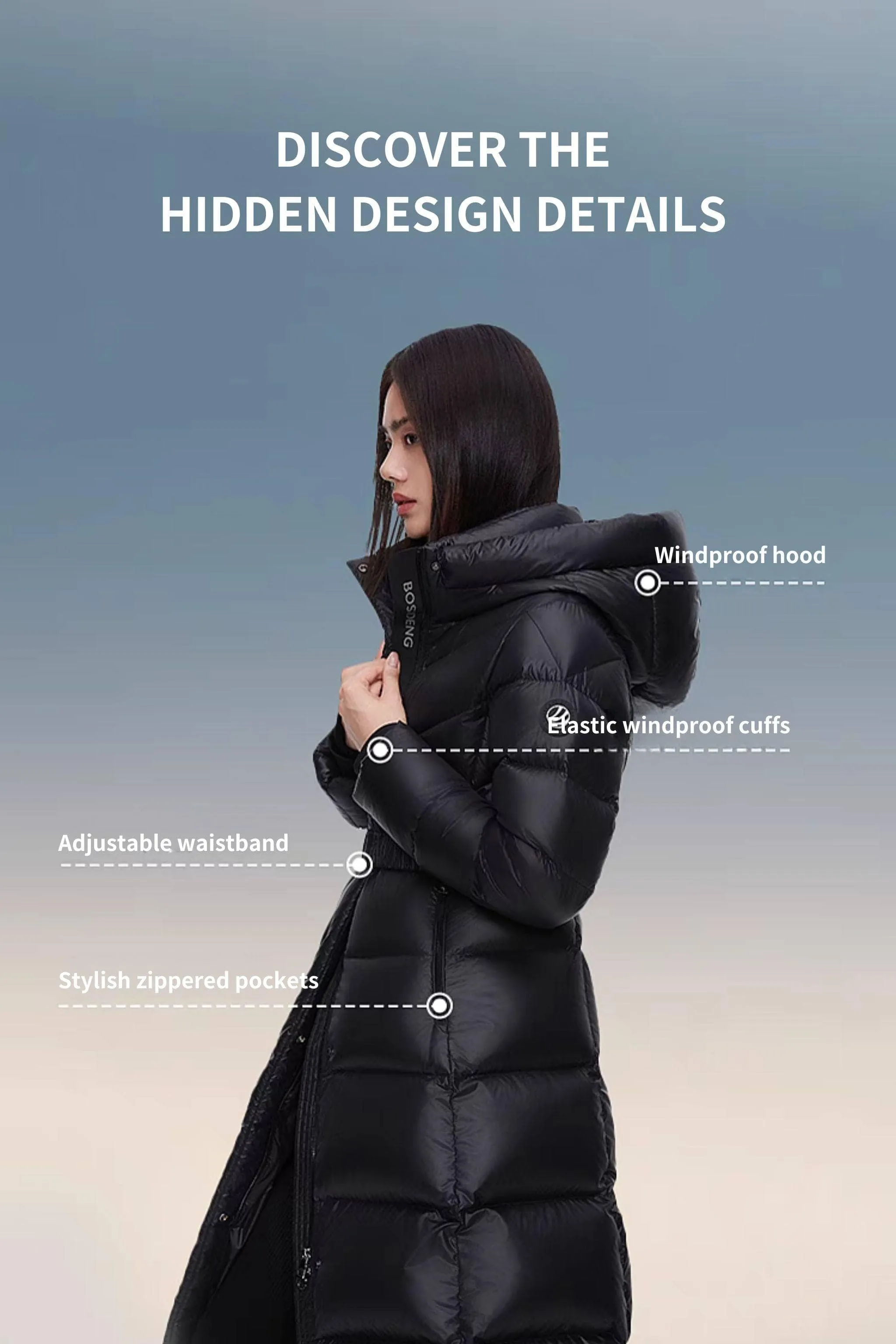 Classic Long Hooded Puffer With Belt