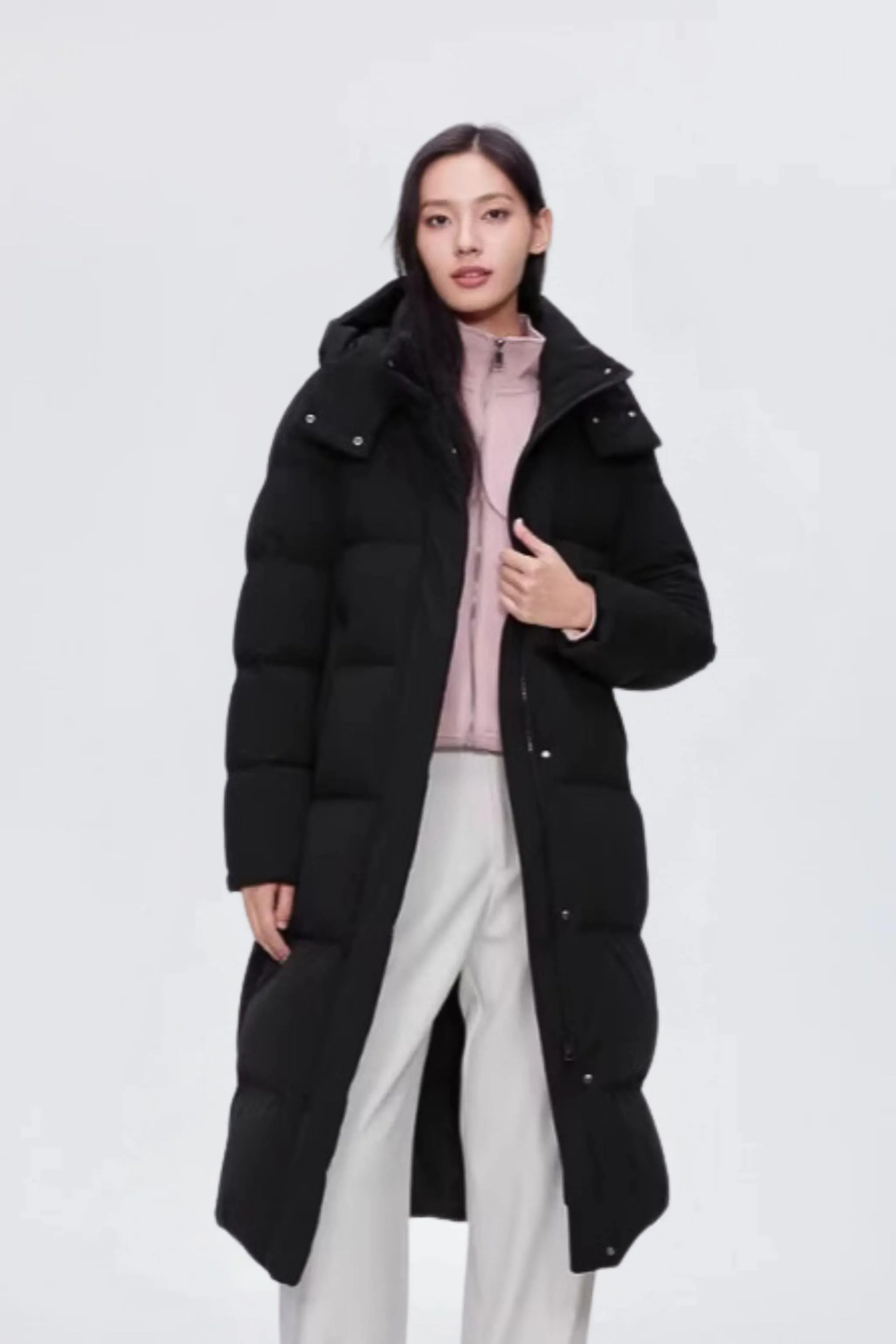 Comfy Women's Down Coat With Detachable Hood