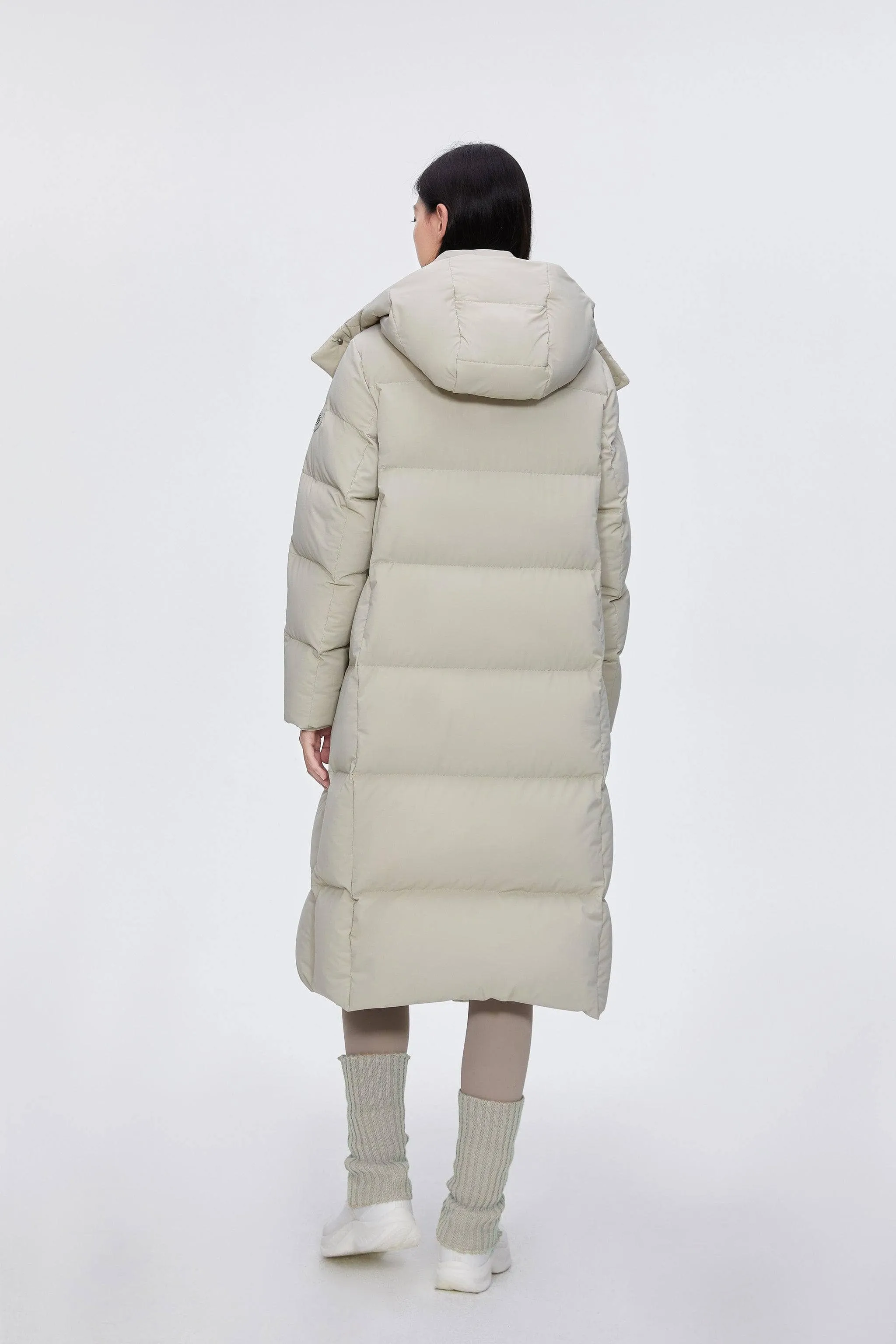 Comfy Women's Down Coat With Detachable Hood