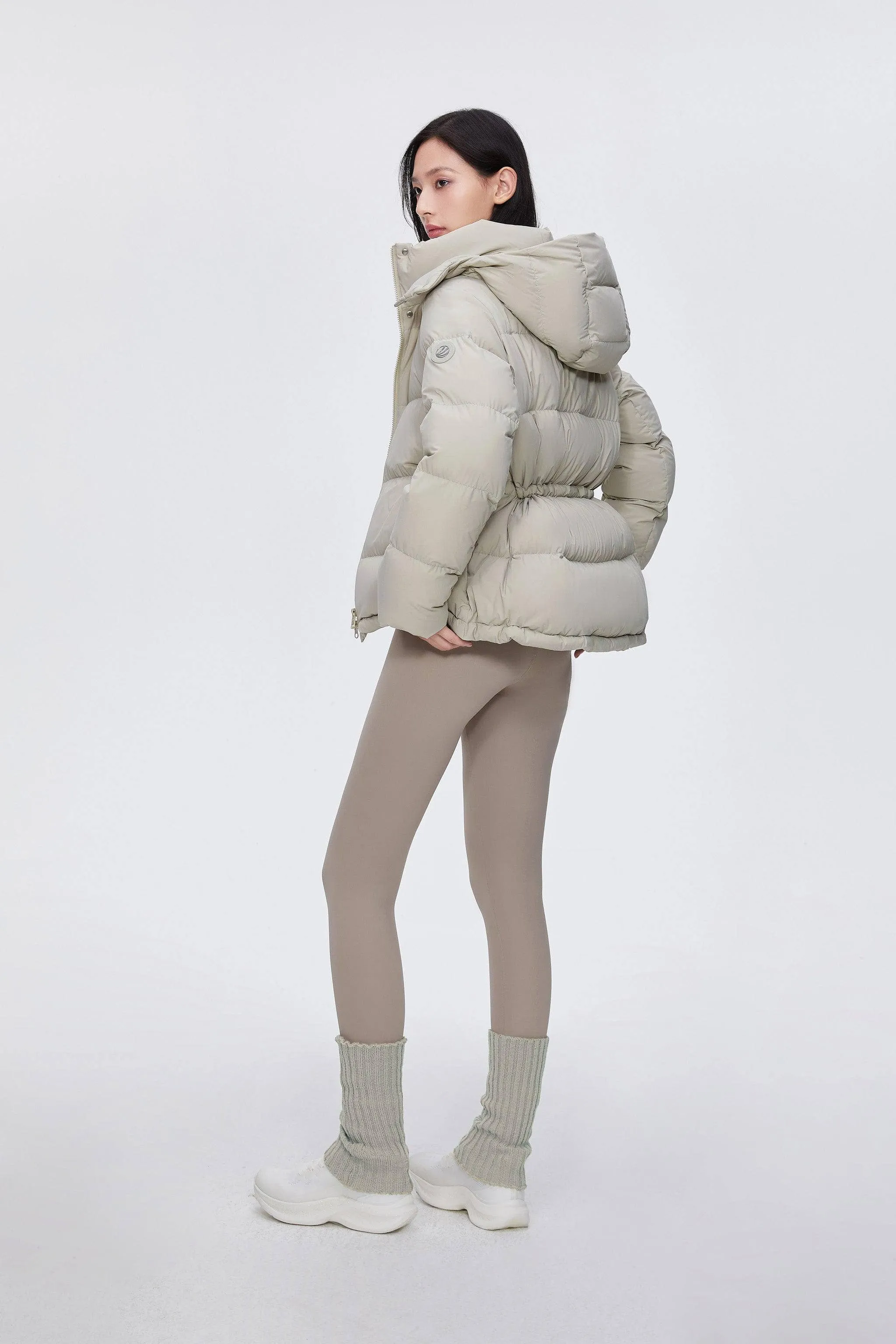 Comfy Women's Down Jacket With Detachable Hood
