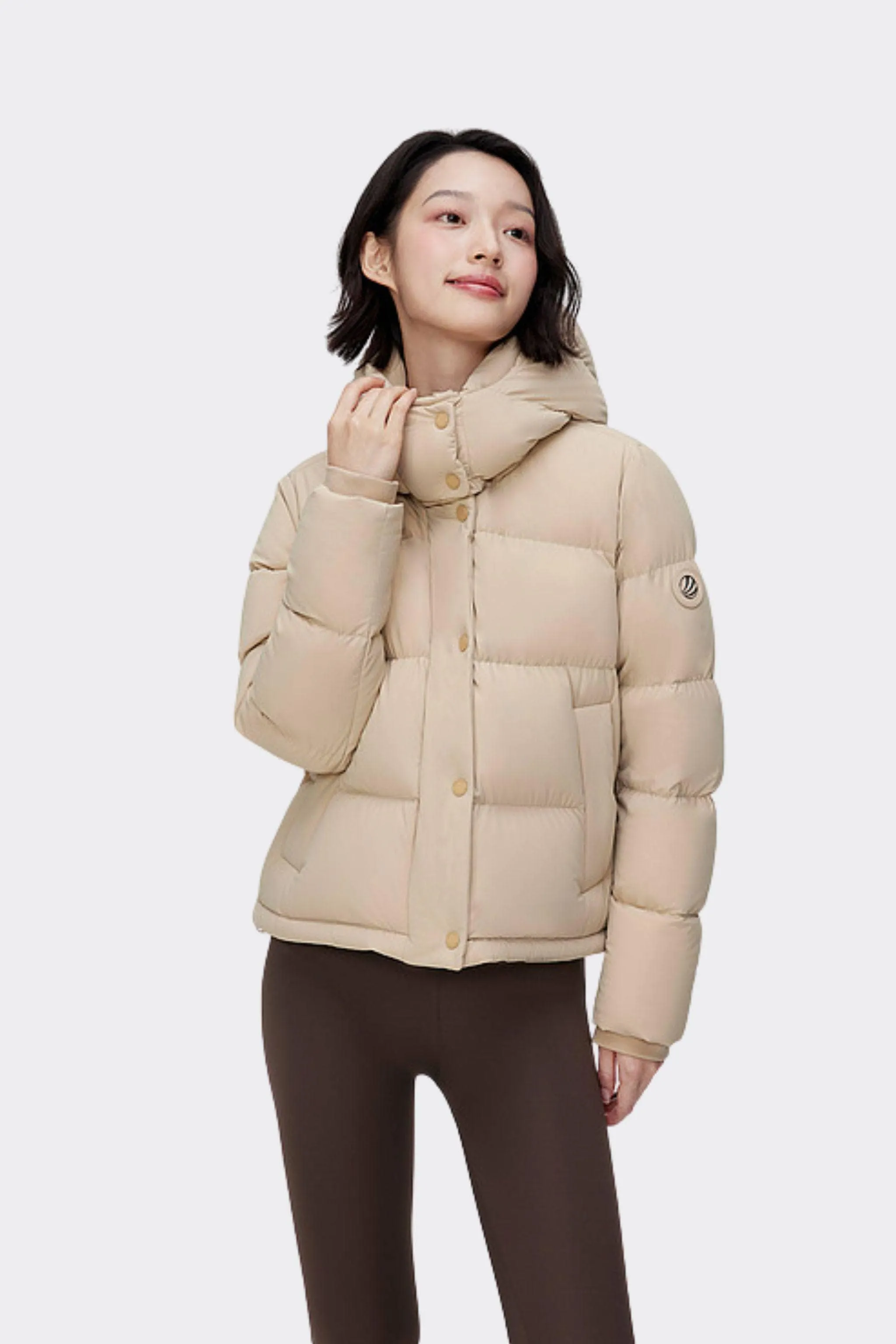 Comfy Women's Down Jacket With Detachable Hood