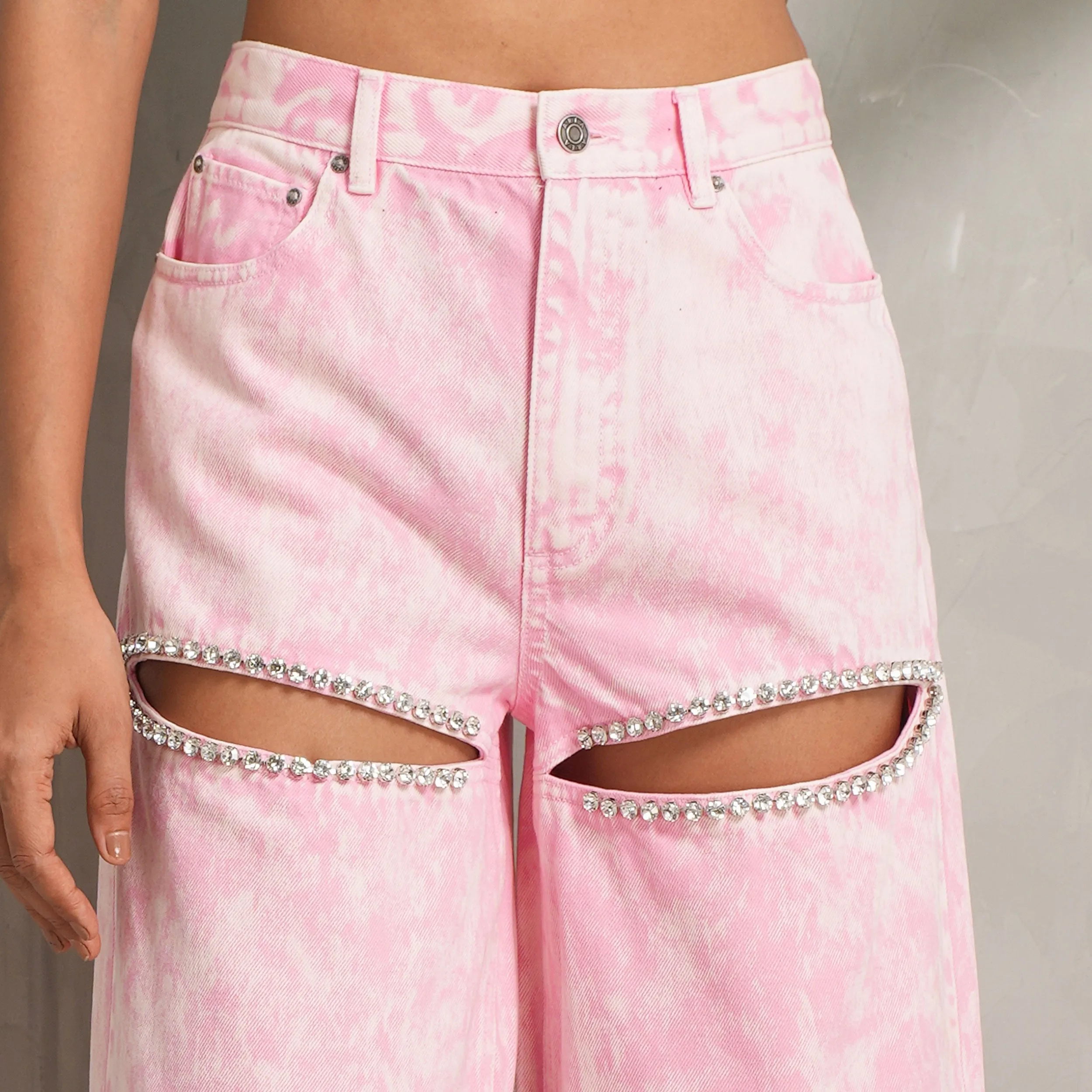 Crystal Slit Jean