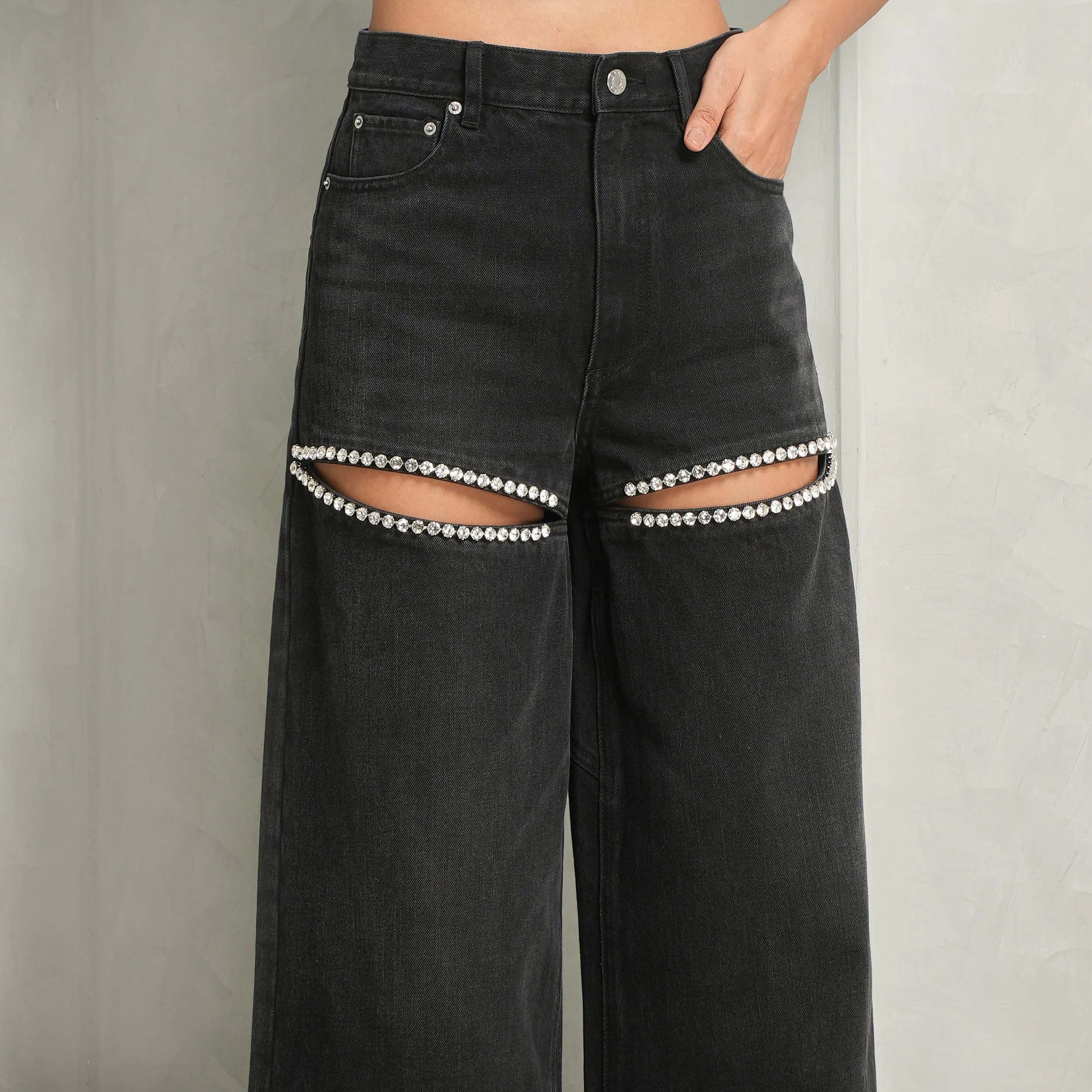 Crystal Slit Jean