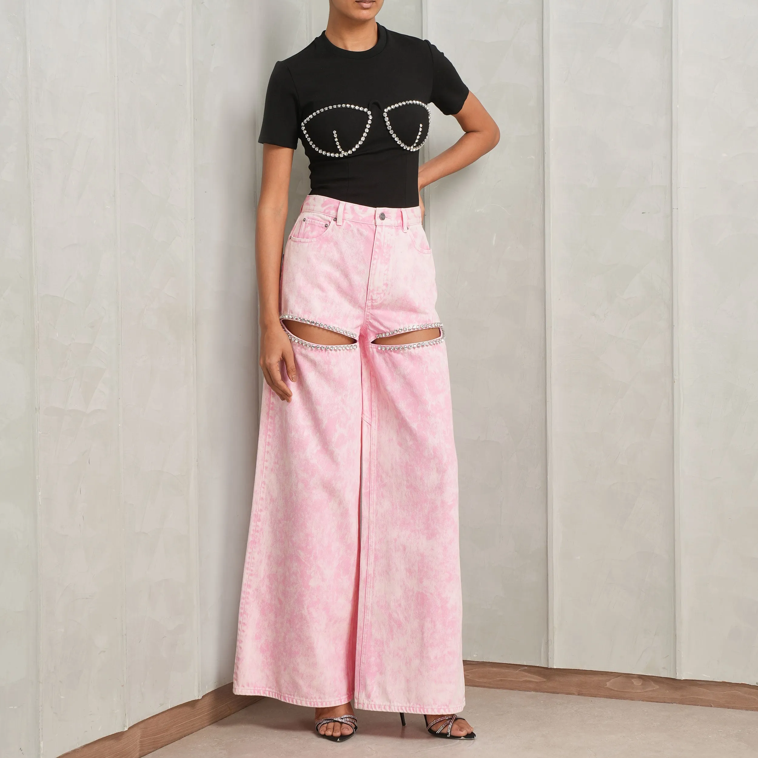Crystal Slit Jean