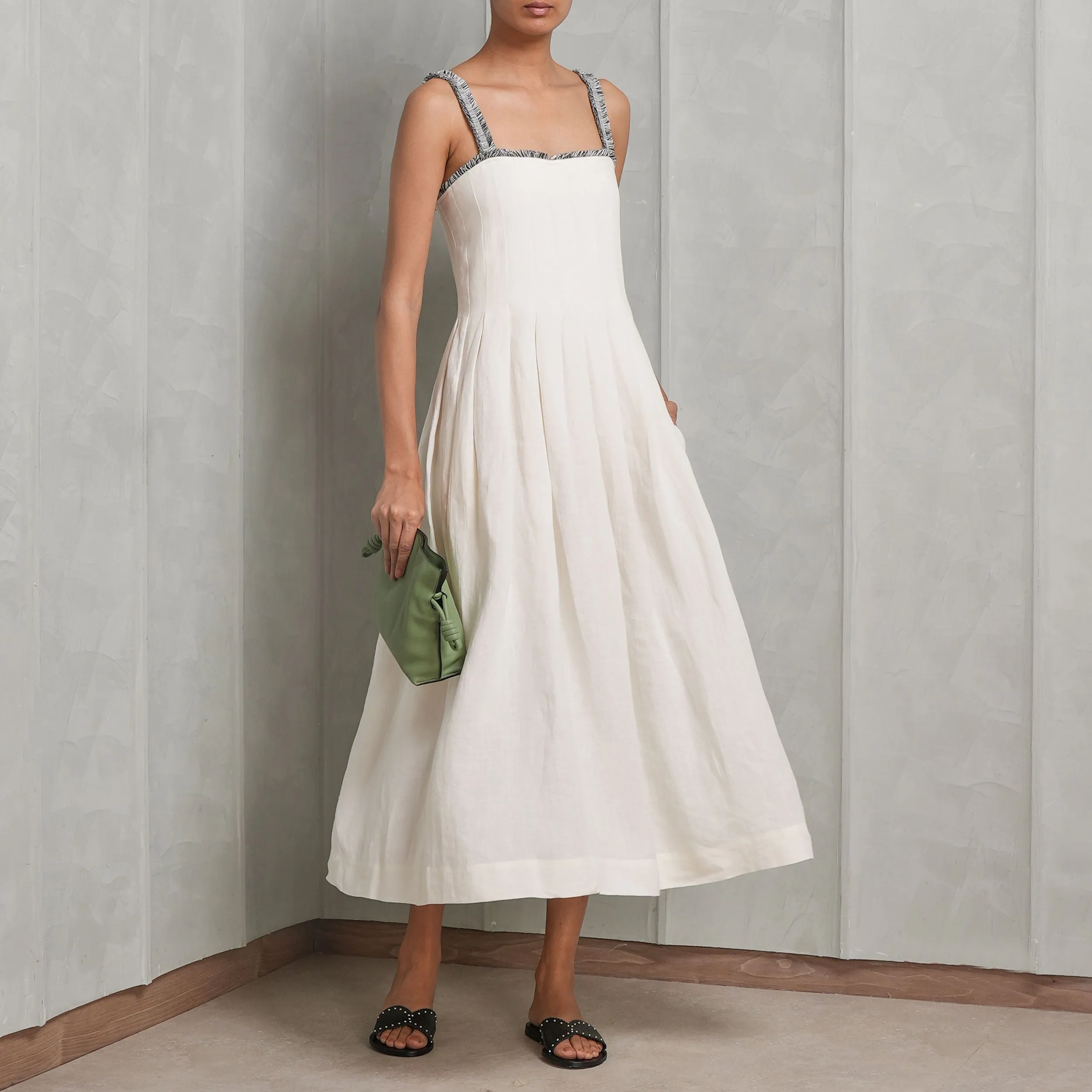 Ecru Lucia Midi Dress