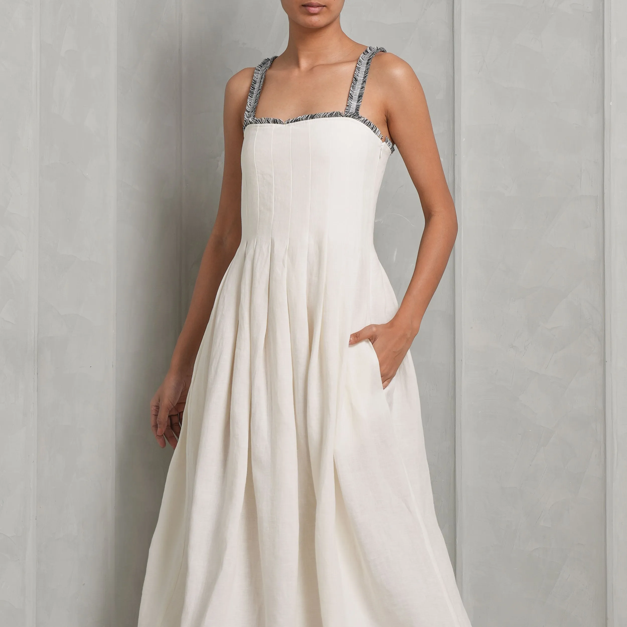 Ecru Lucia Midi Dress
