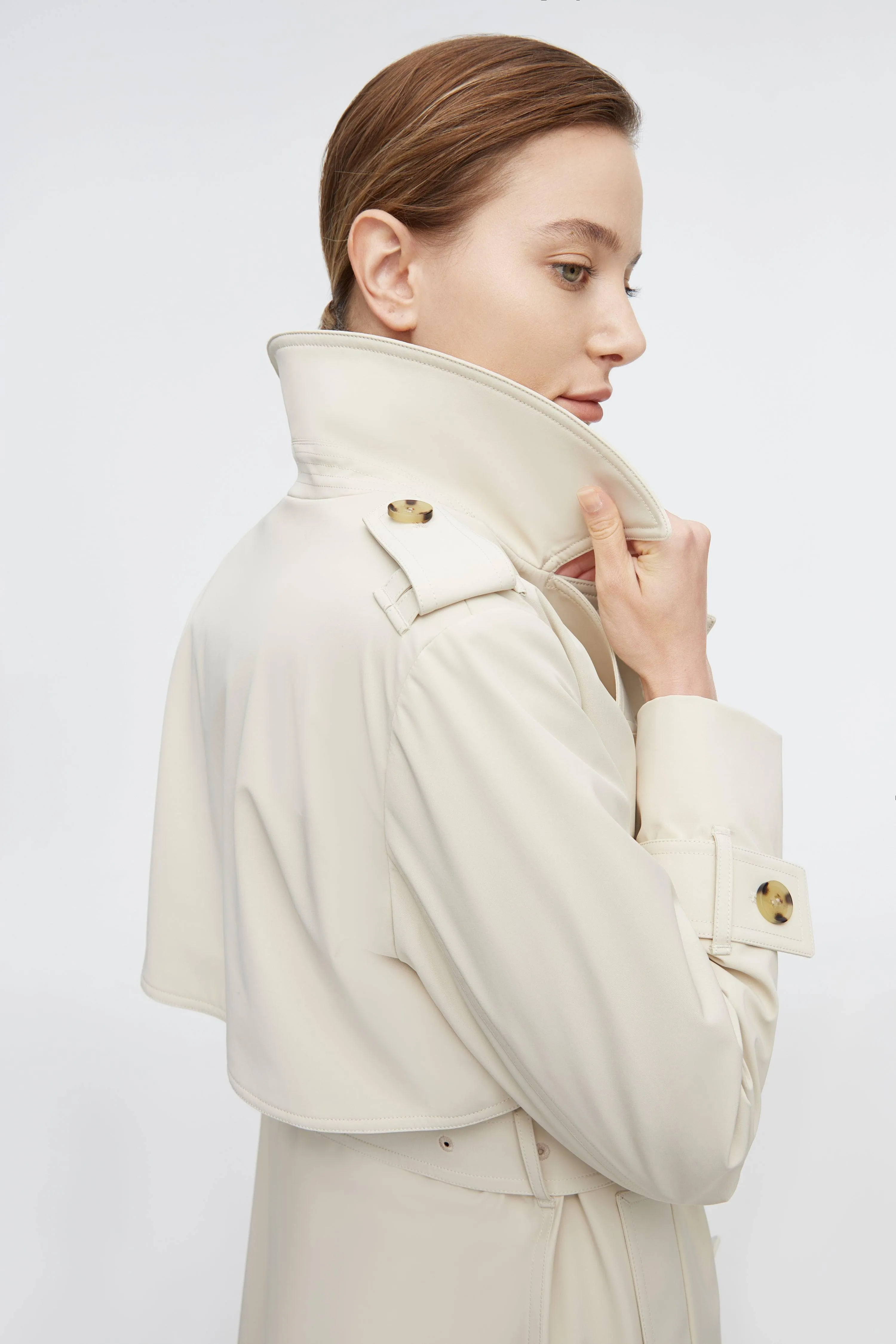 Full Length Detachable Goose Down Trench Coat