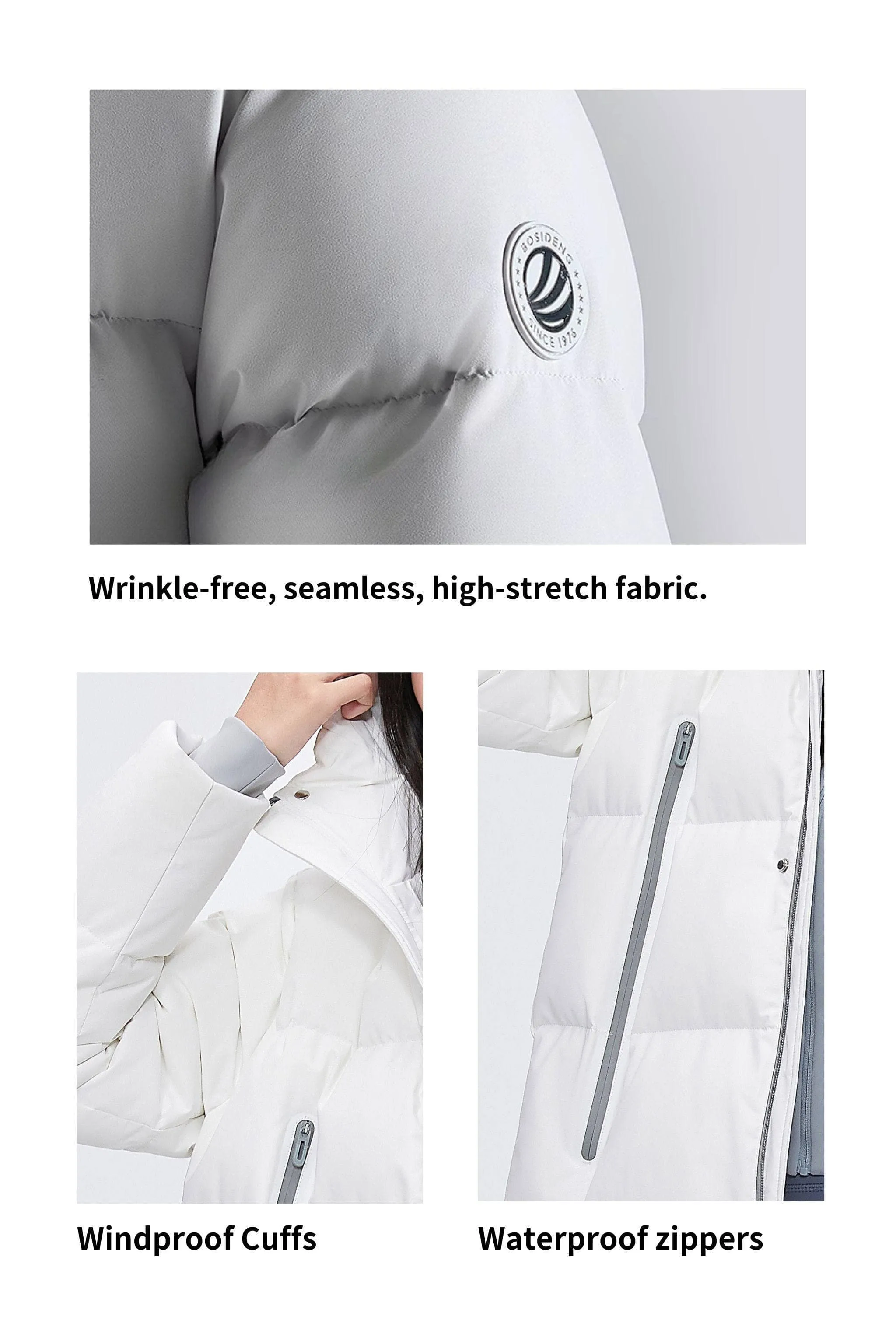 Full Length Sporty Style Hoody Down Coat
