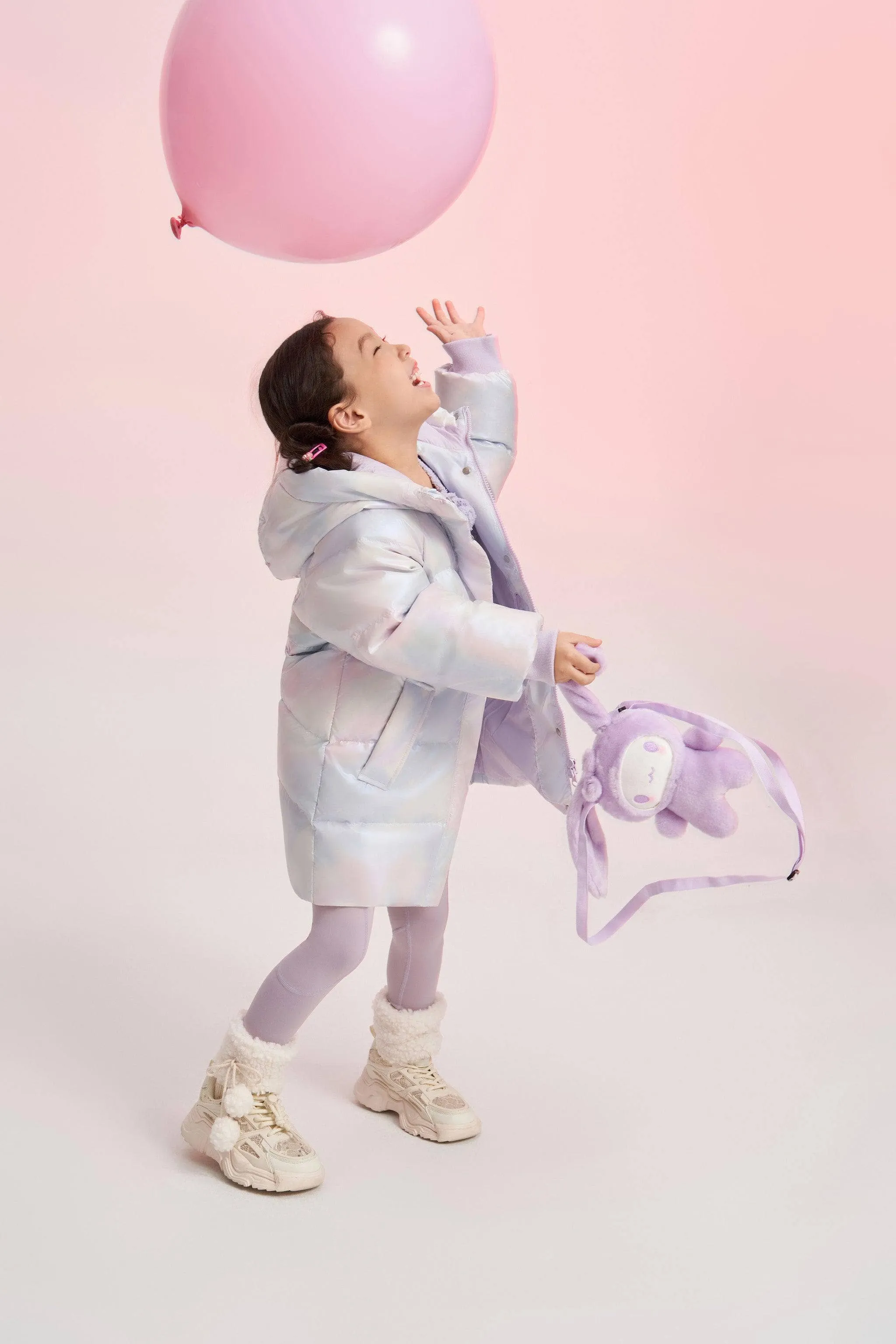 Girls Floppy Bunny Down Coat