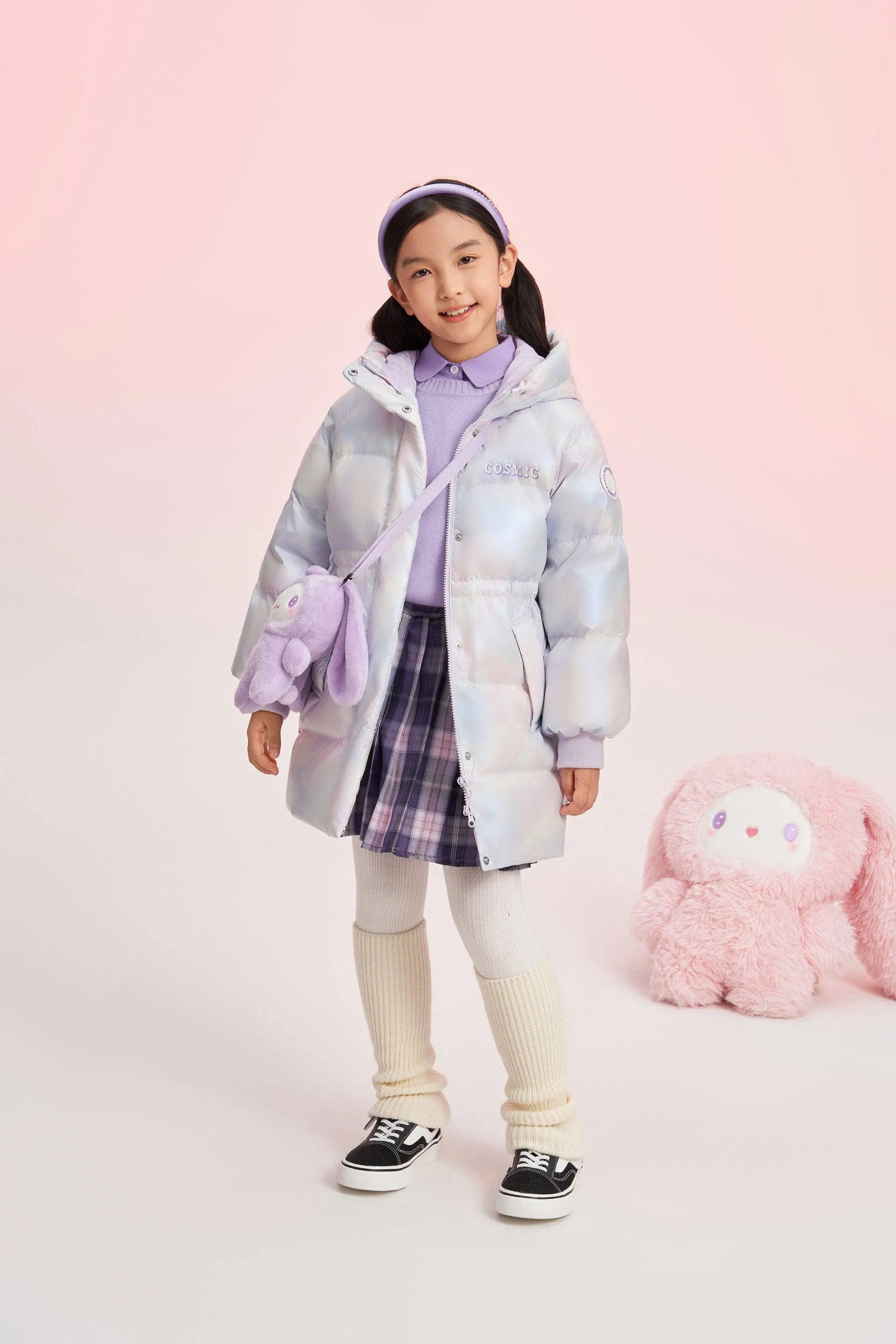 Girls Floppy Bunny Down Coat