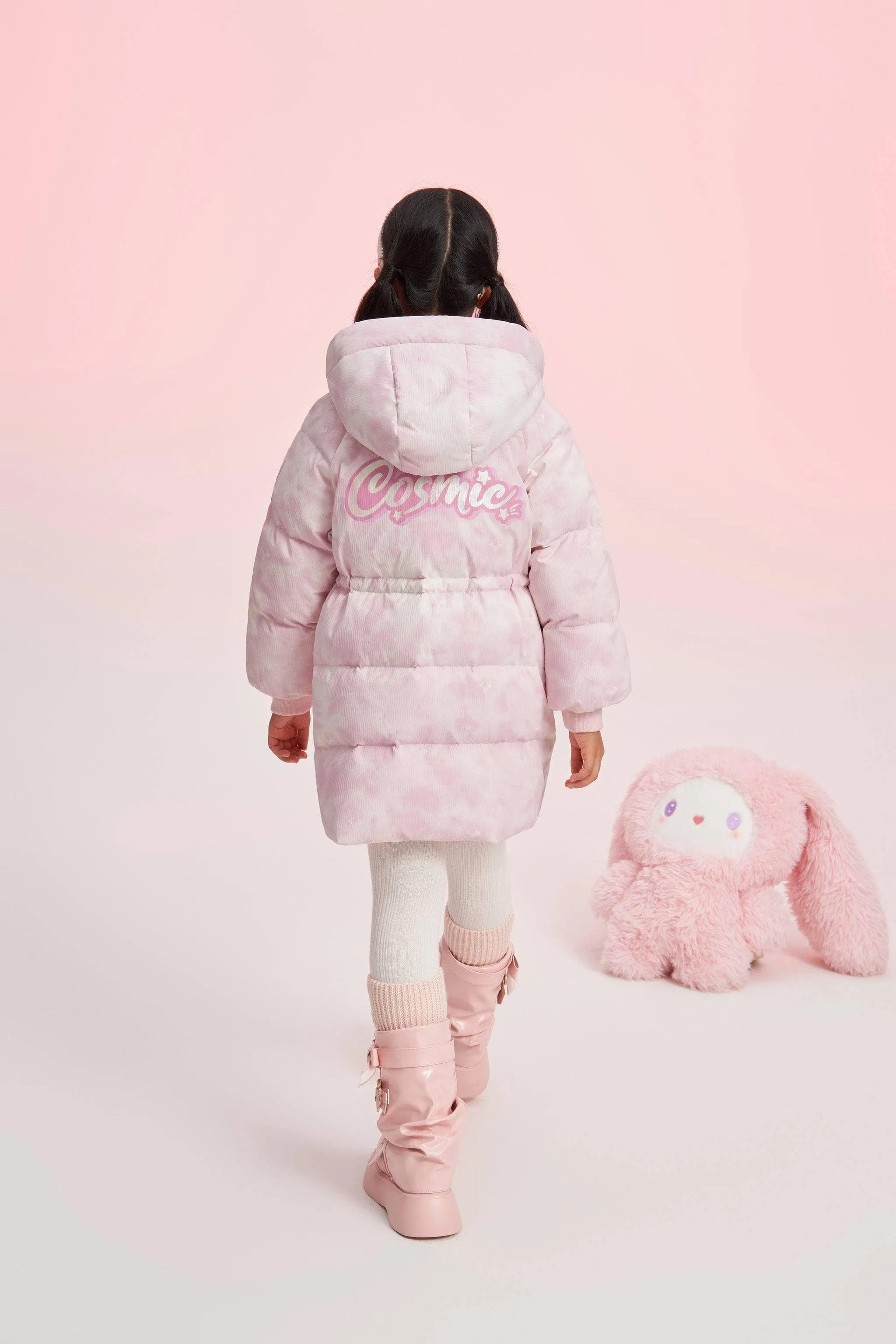 Girls Floppy Bunny Down Coat