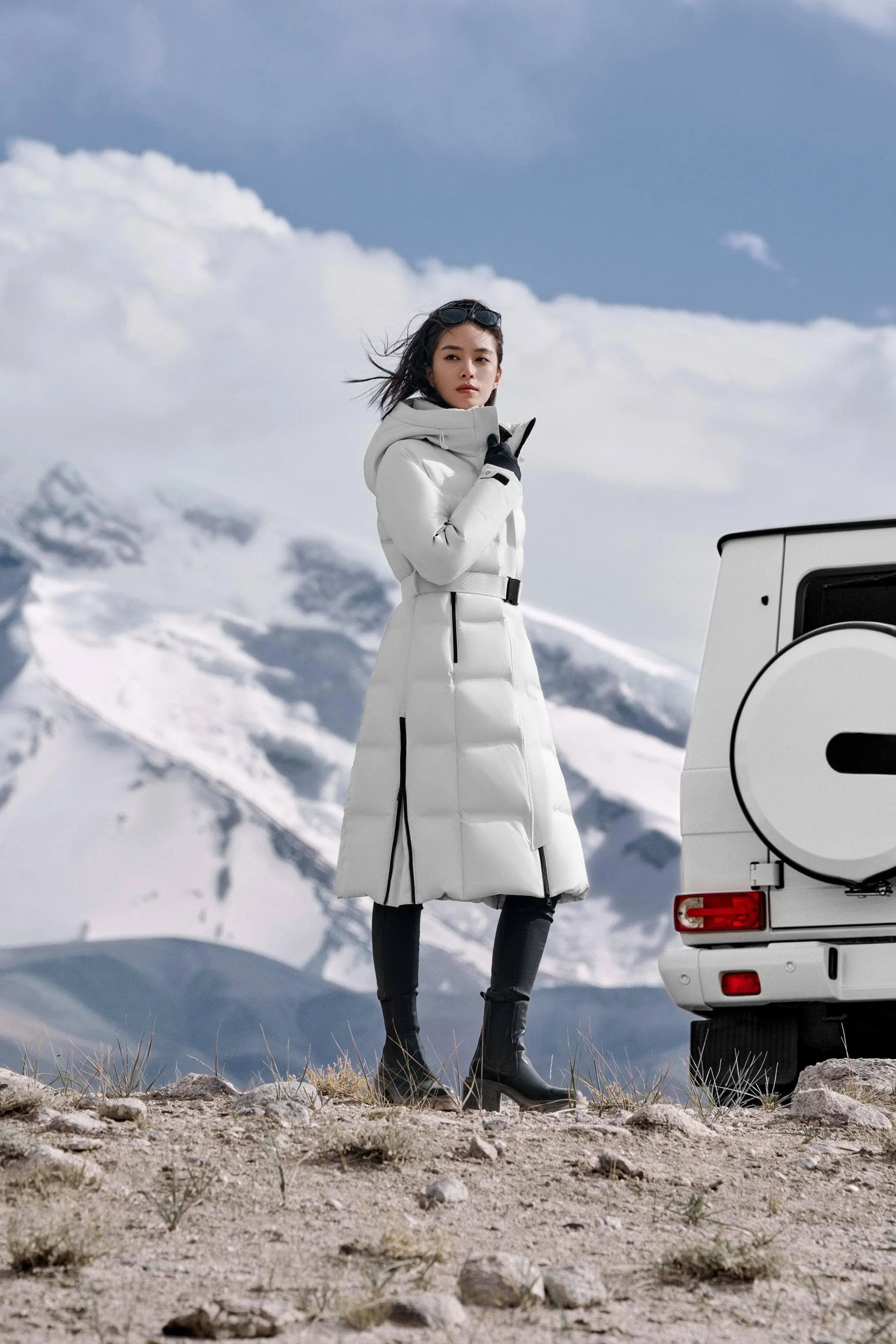 GORE-TEX?  Full Length Corset Goose Down Jacket