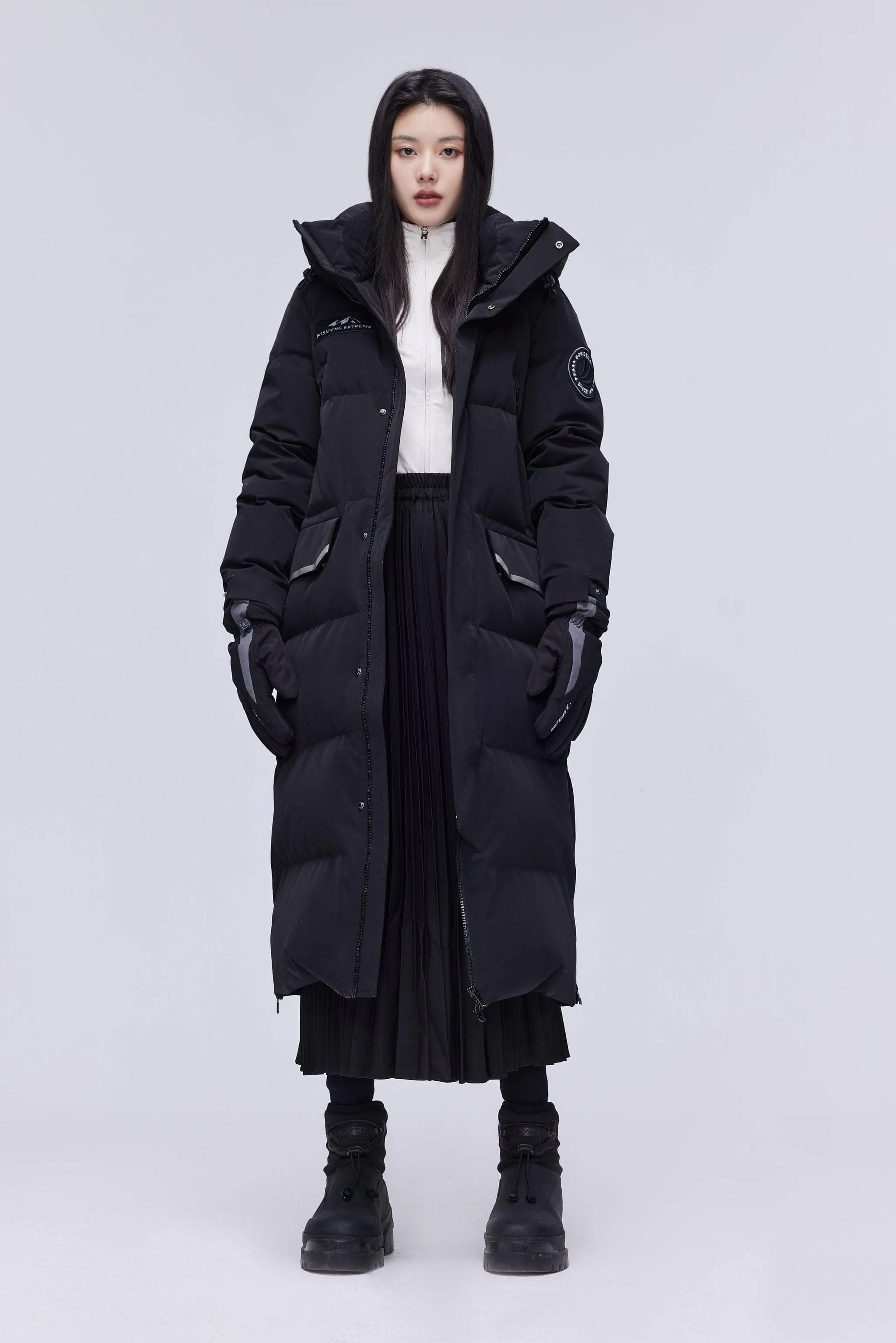 Light Extreme Neutral Long Parka