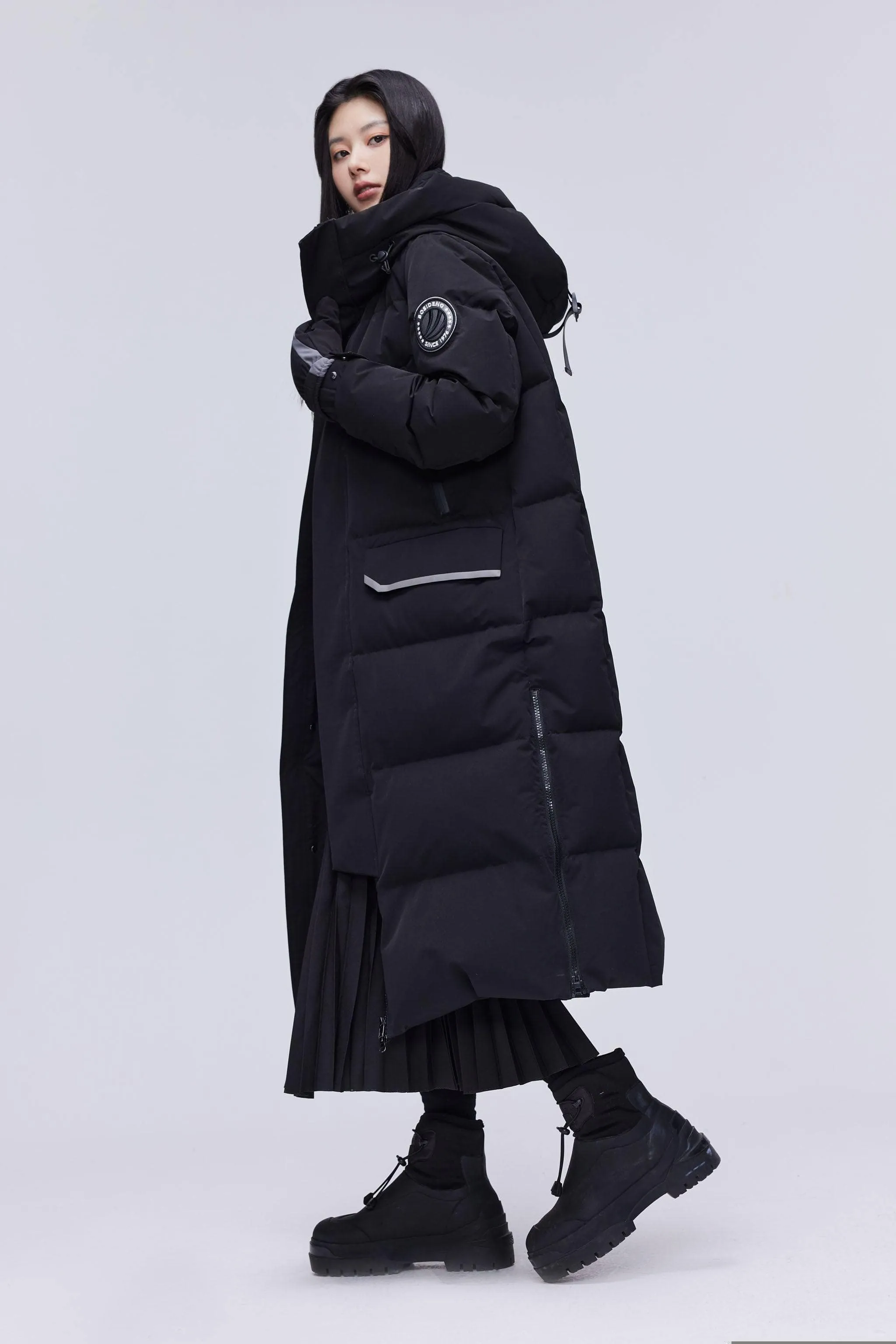 Light Extreme Neutral Long Parka
