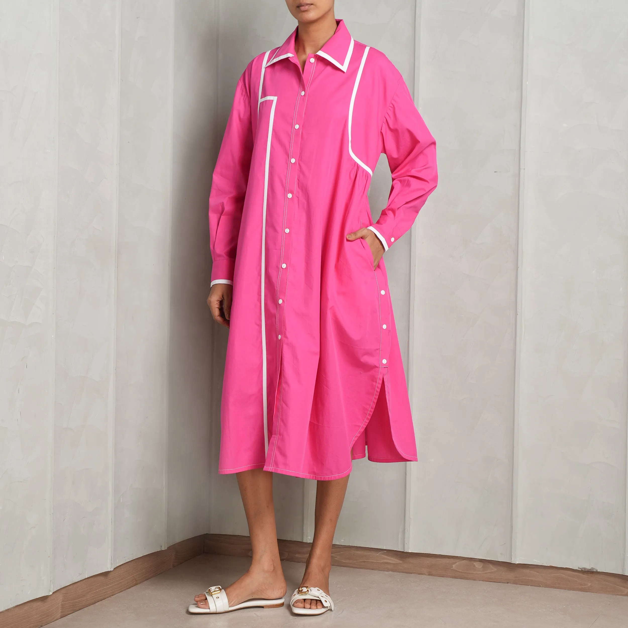 Line Shirt Dress