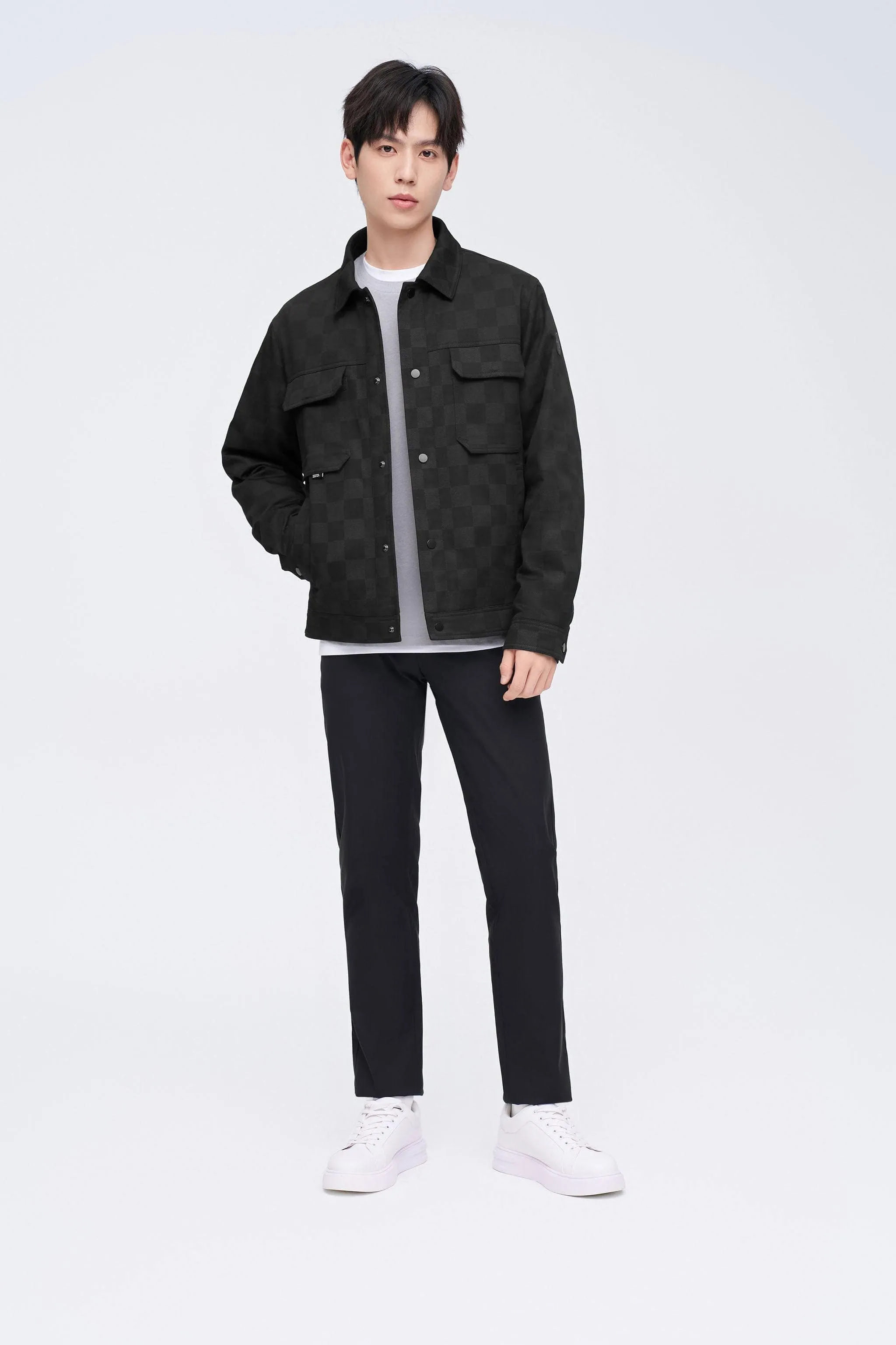 Men's Jacquard Fabric Down Jacket