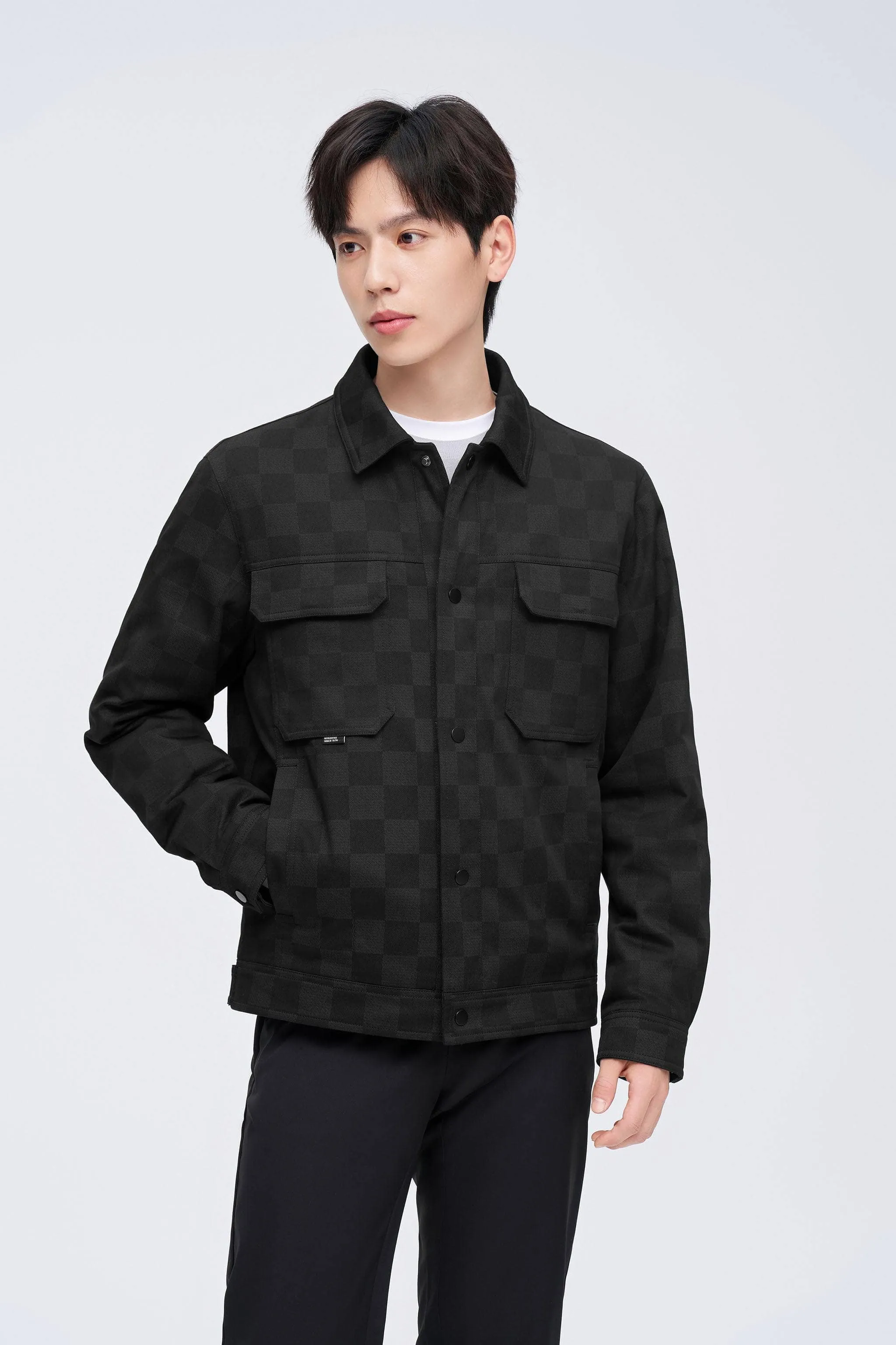 Men's Jacquard Fabric Down Jacket