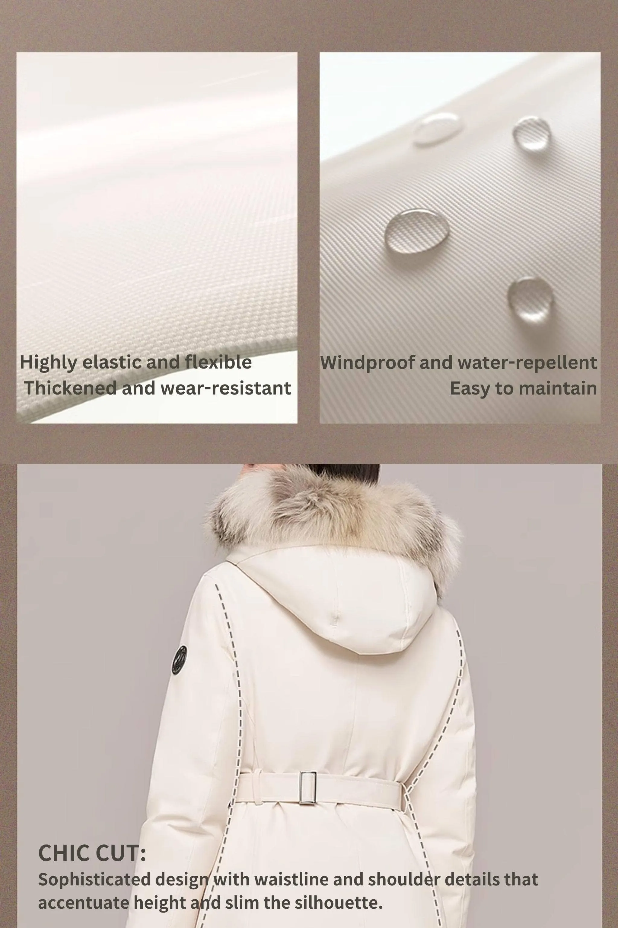 Premium Business Women??s Mid-length Goose Down Coat