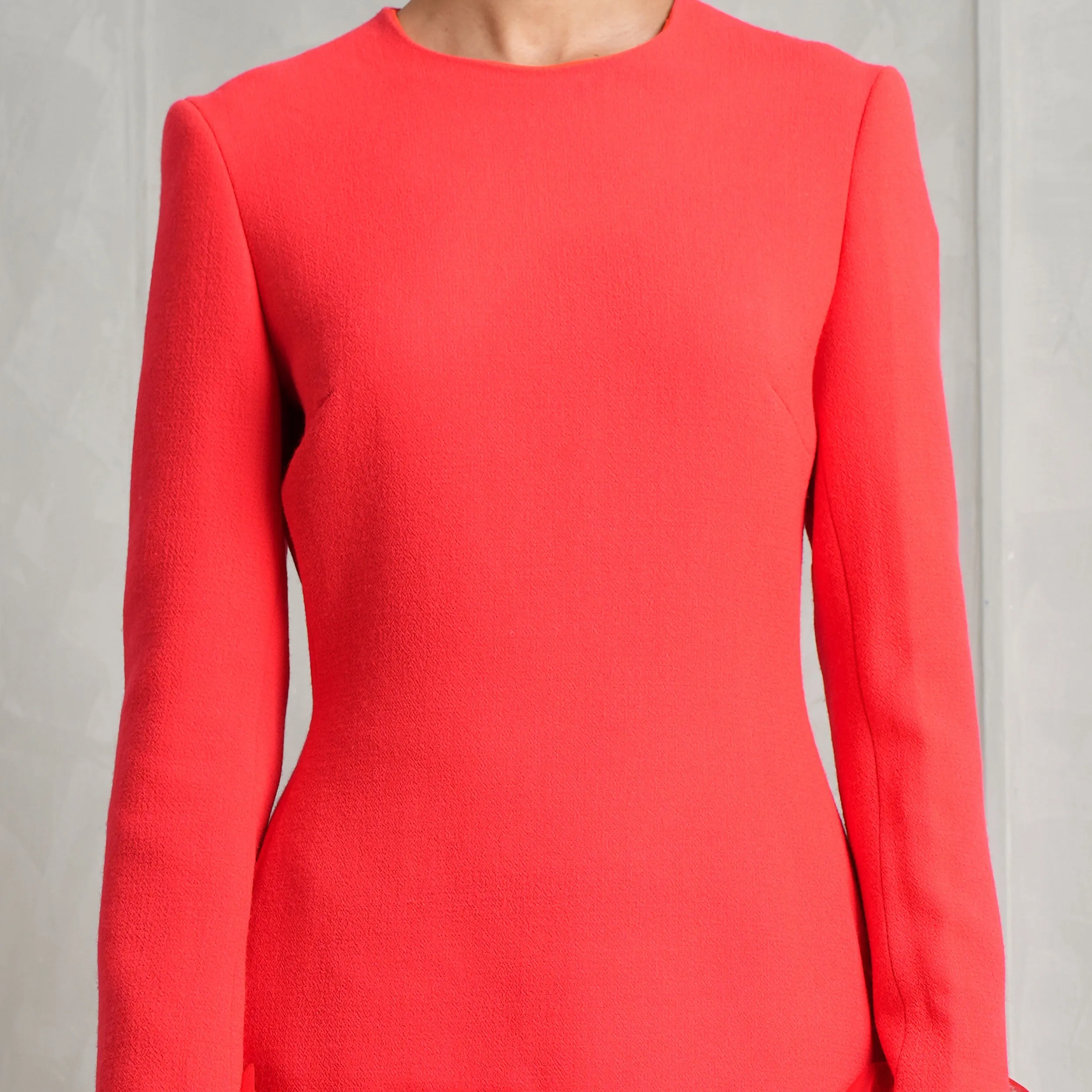 Ruffled Full-Sleeve Dress