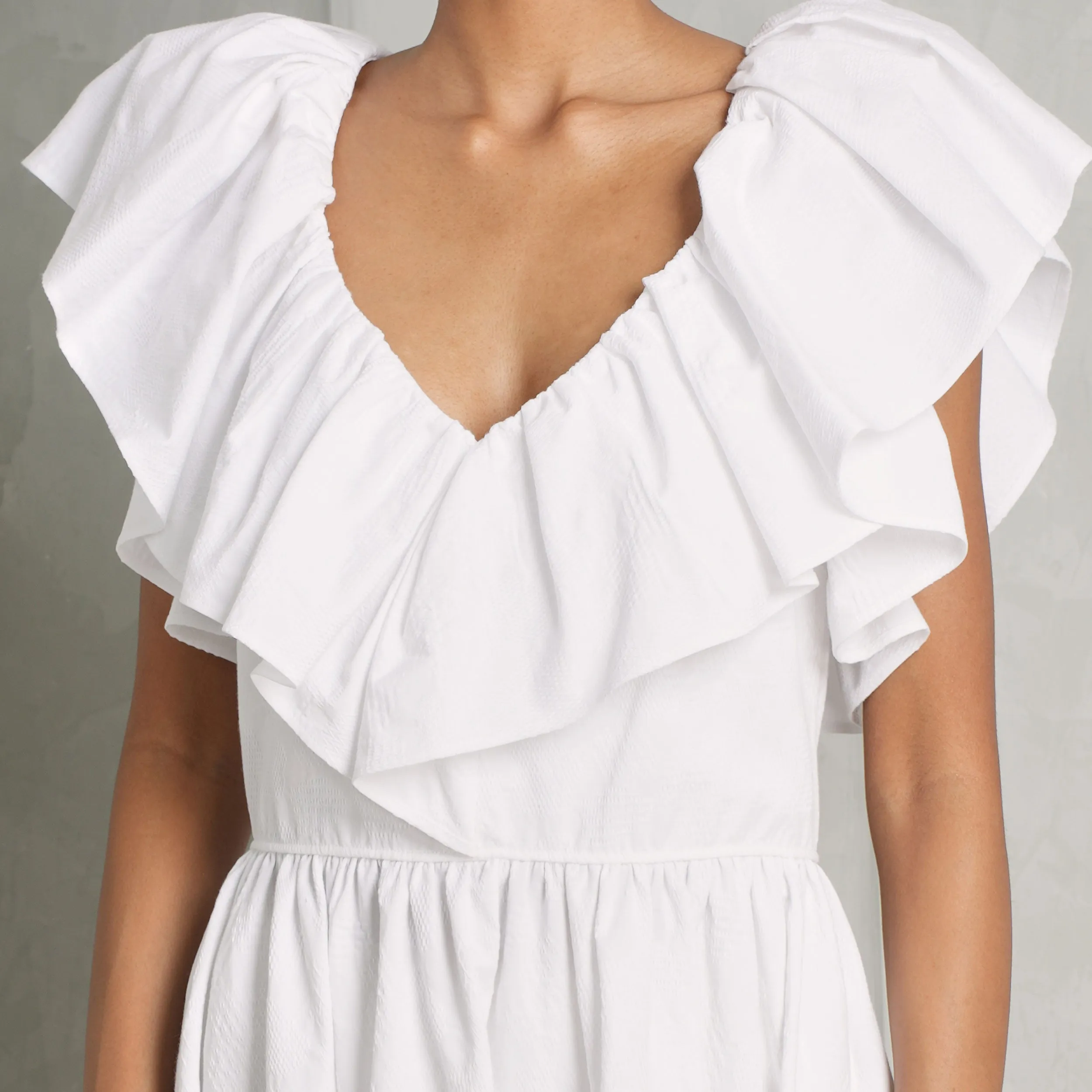 Ruffled Midi Dress
