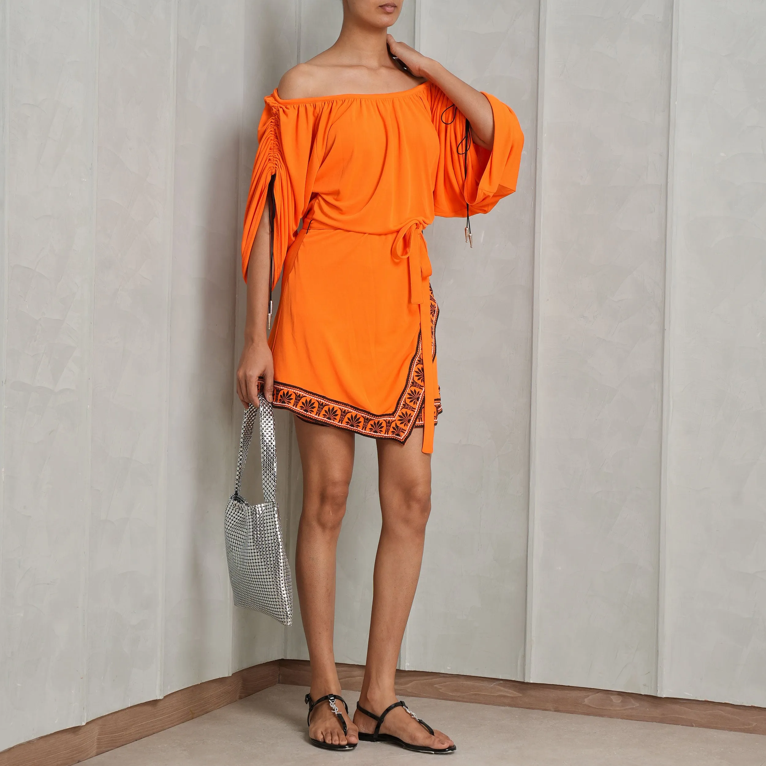 Short Printed Hemline Dress