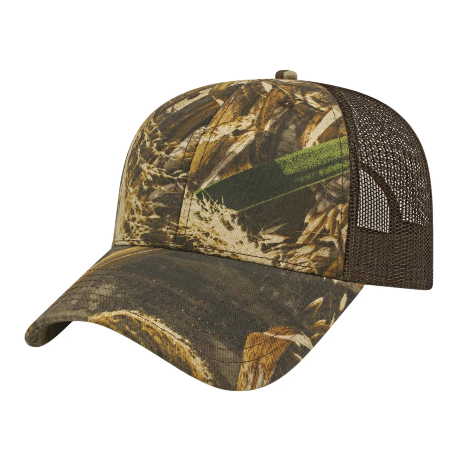 Solid Color Mesh Back Camo Cap