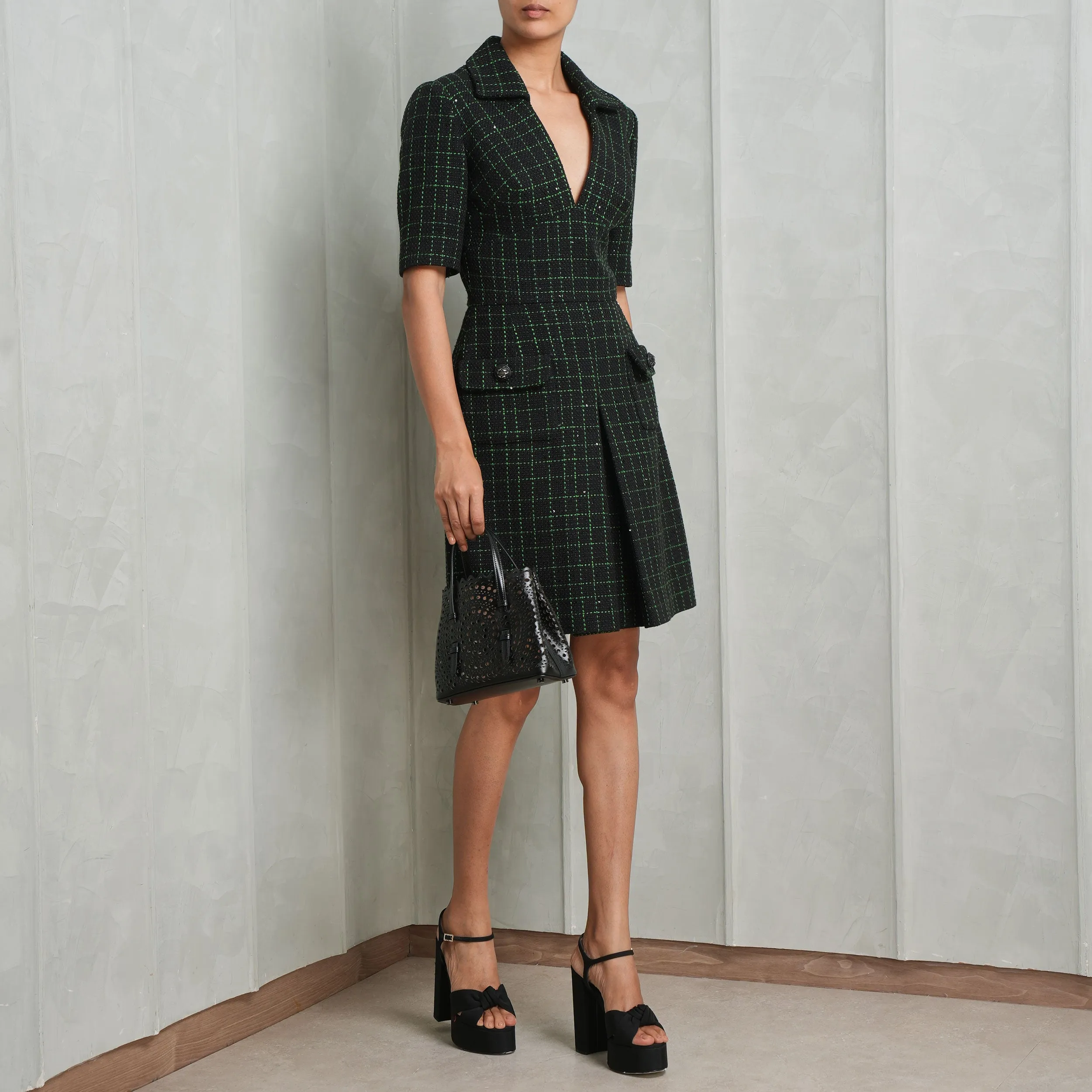 Tweed with Sequins Short Dress