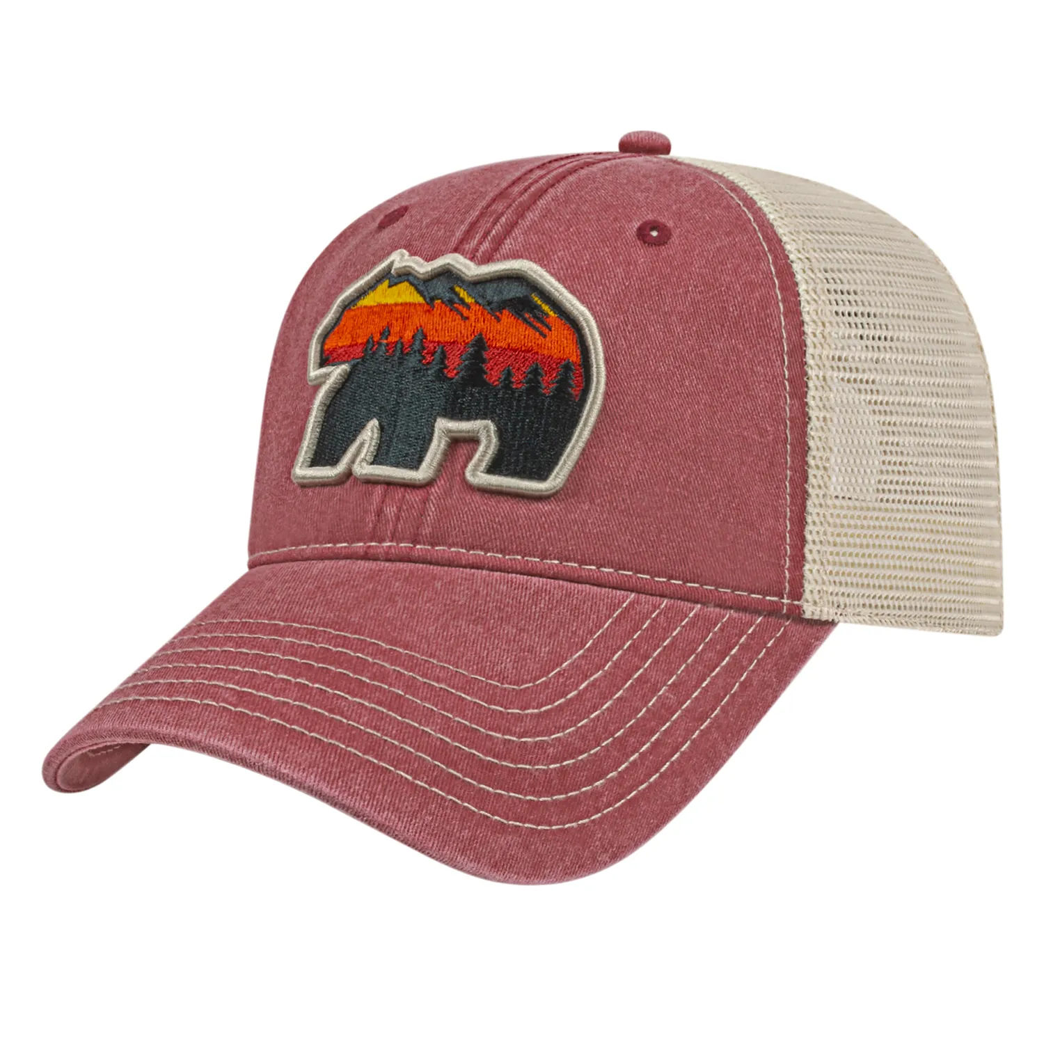 Washed Pigment Dyed with Washed Trucker Mesh Cap
