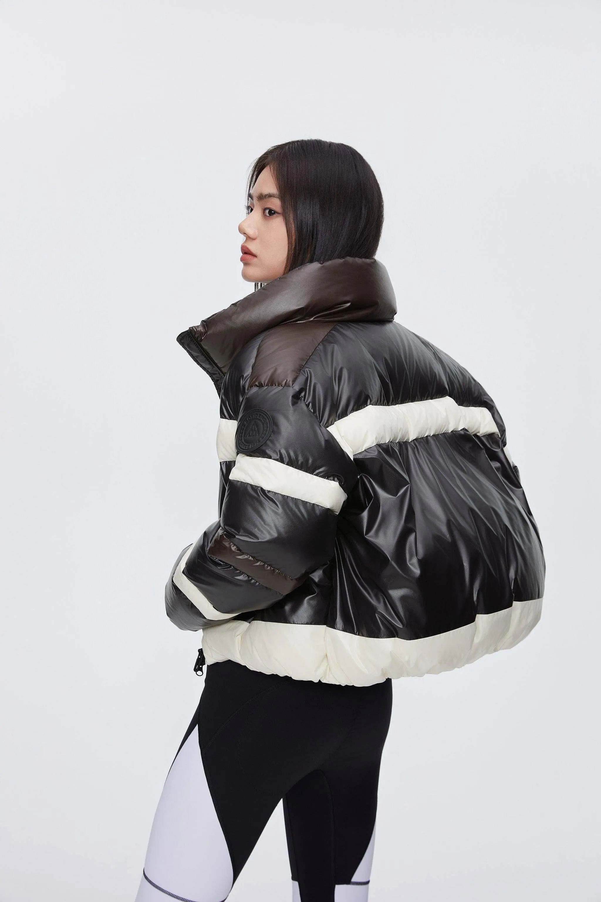 Women's BSD X MSGM Cropped Funnel Neck Puffer