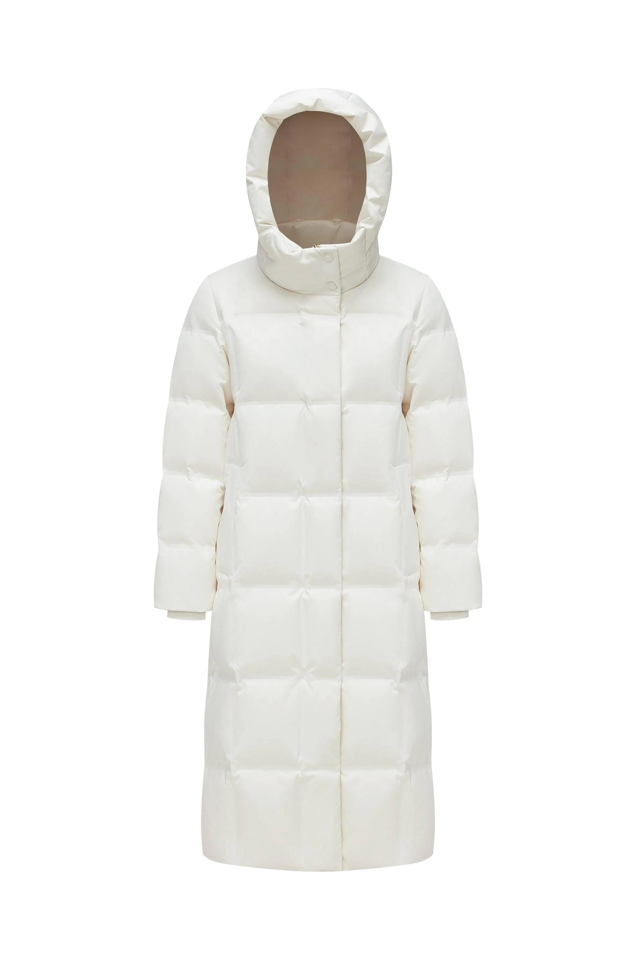Women's Diamond Quilt Full Length Goose Down Coat