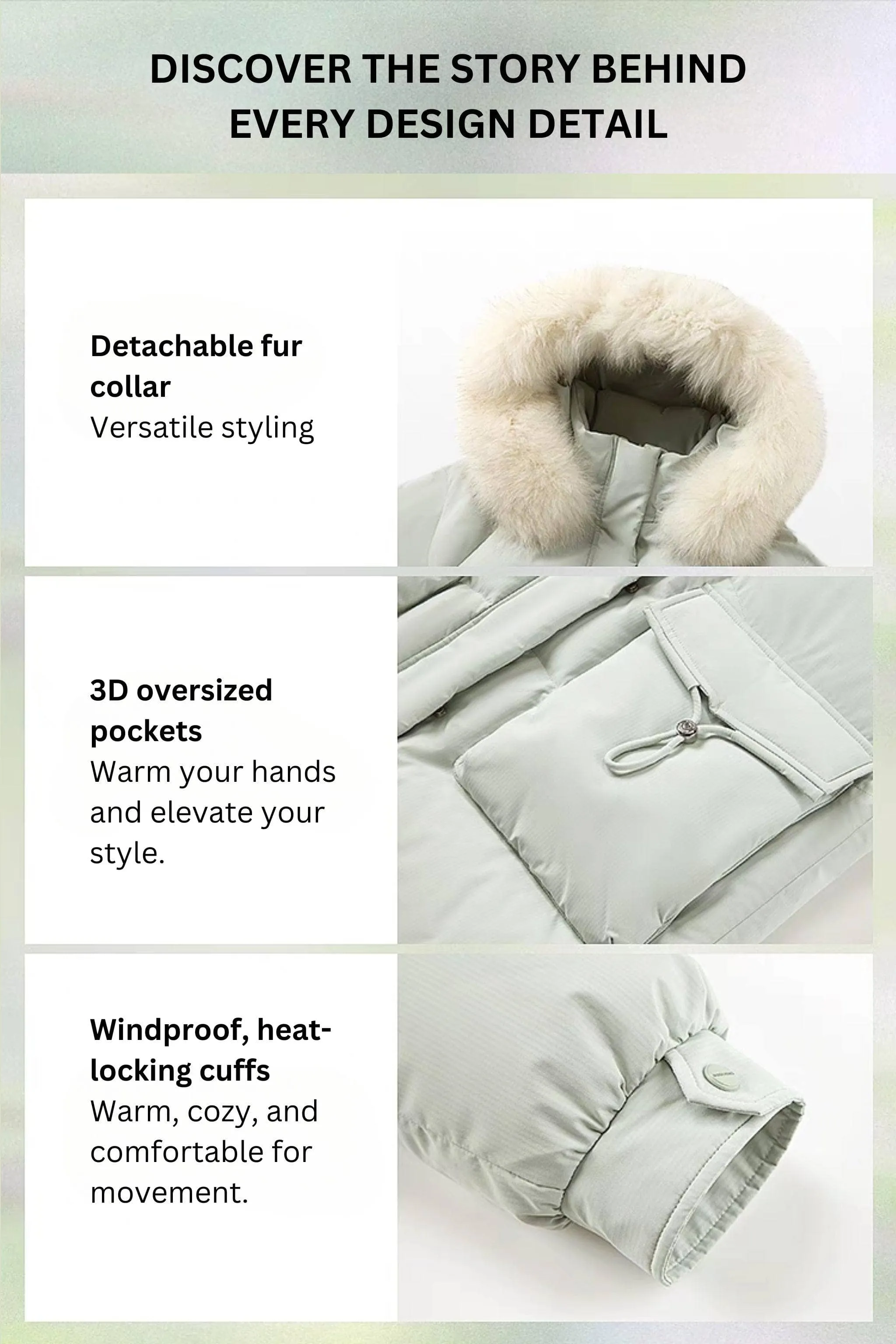 Women's Long Down Coat With Detachable Hood 5212