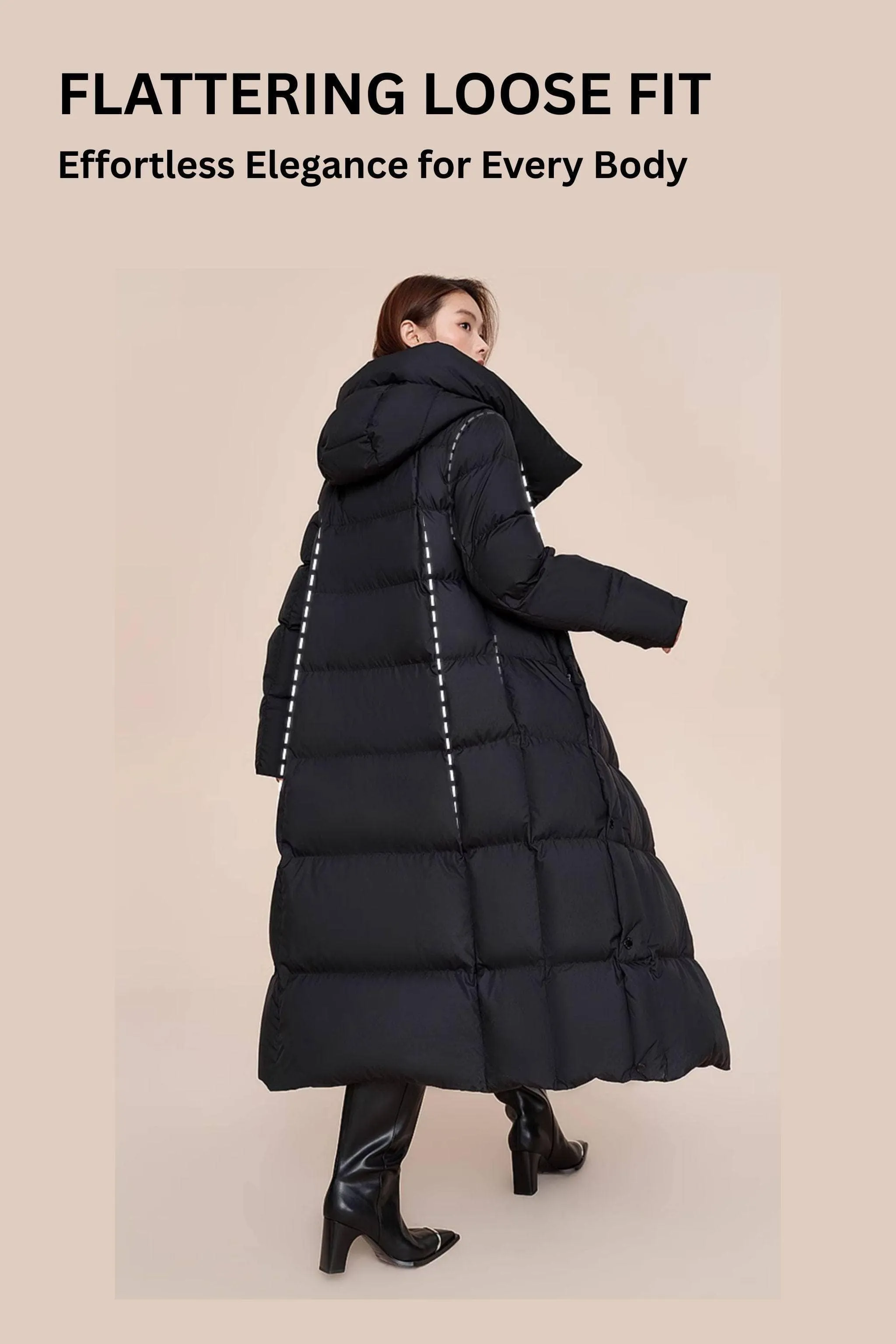 Women's Long Length Down Coat 5184