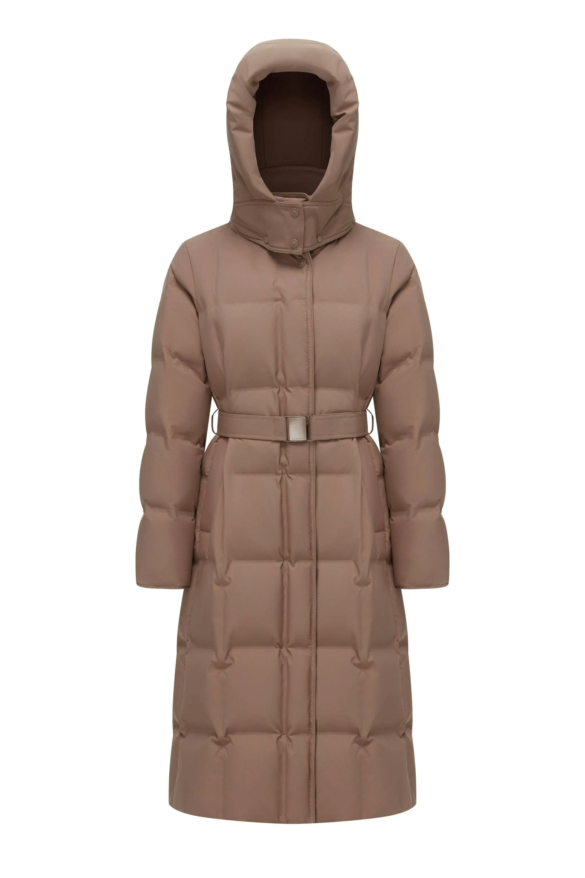 Women's Patterned Long Goose Down Coat