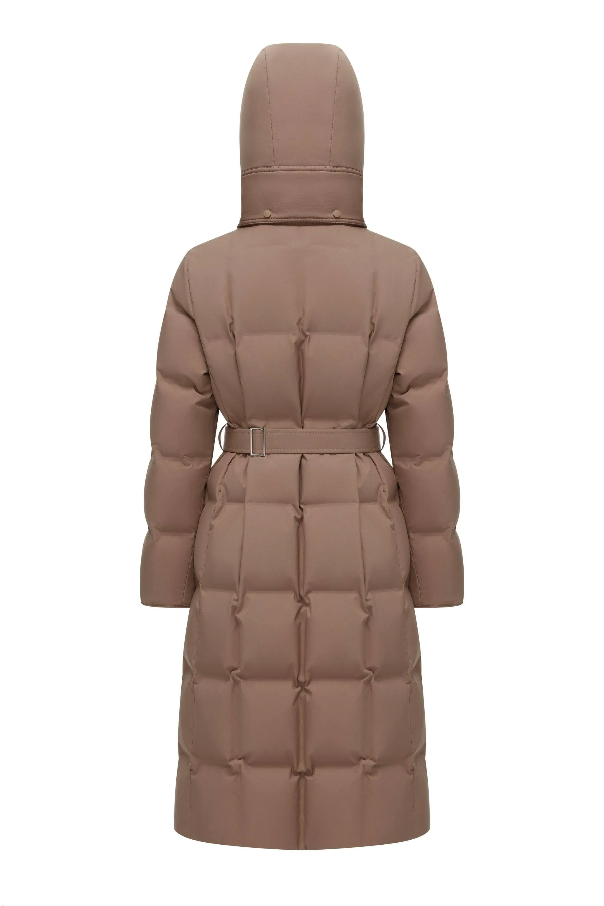 Women's Patterned Long Goose Down Coat