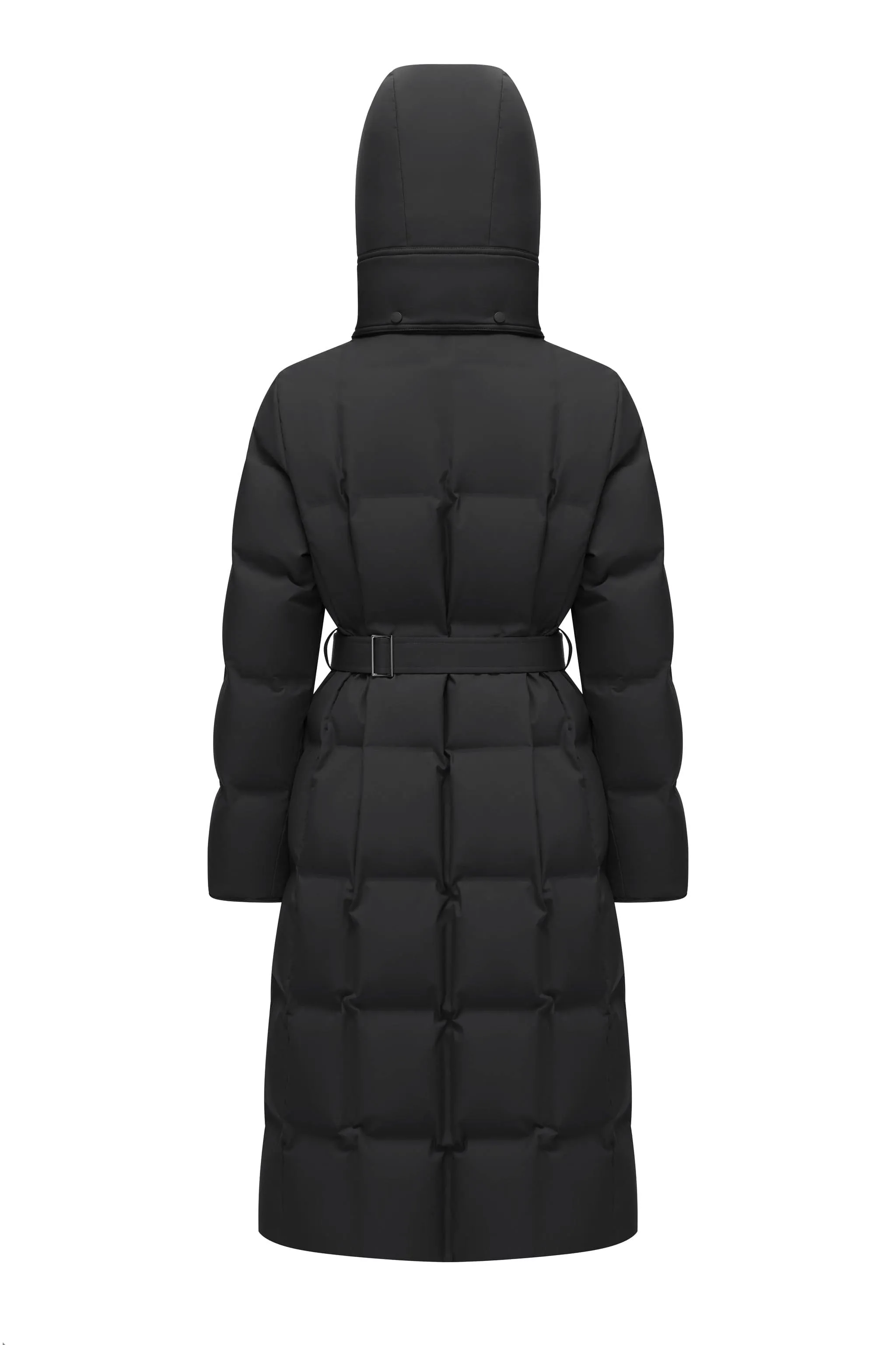 Women's Patterned Long Goose Down Coat