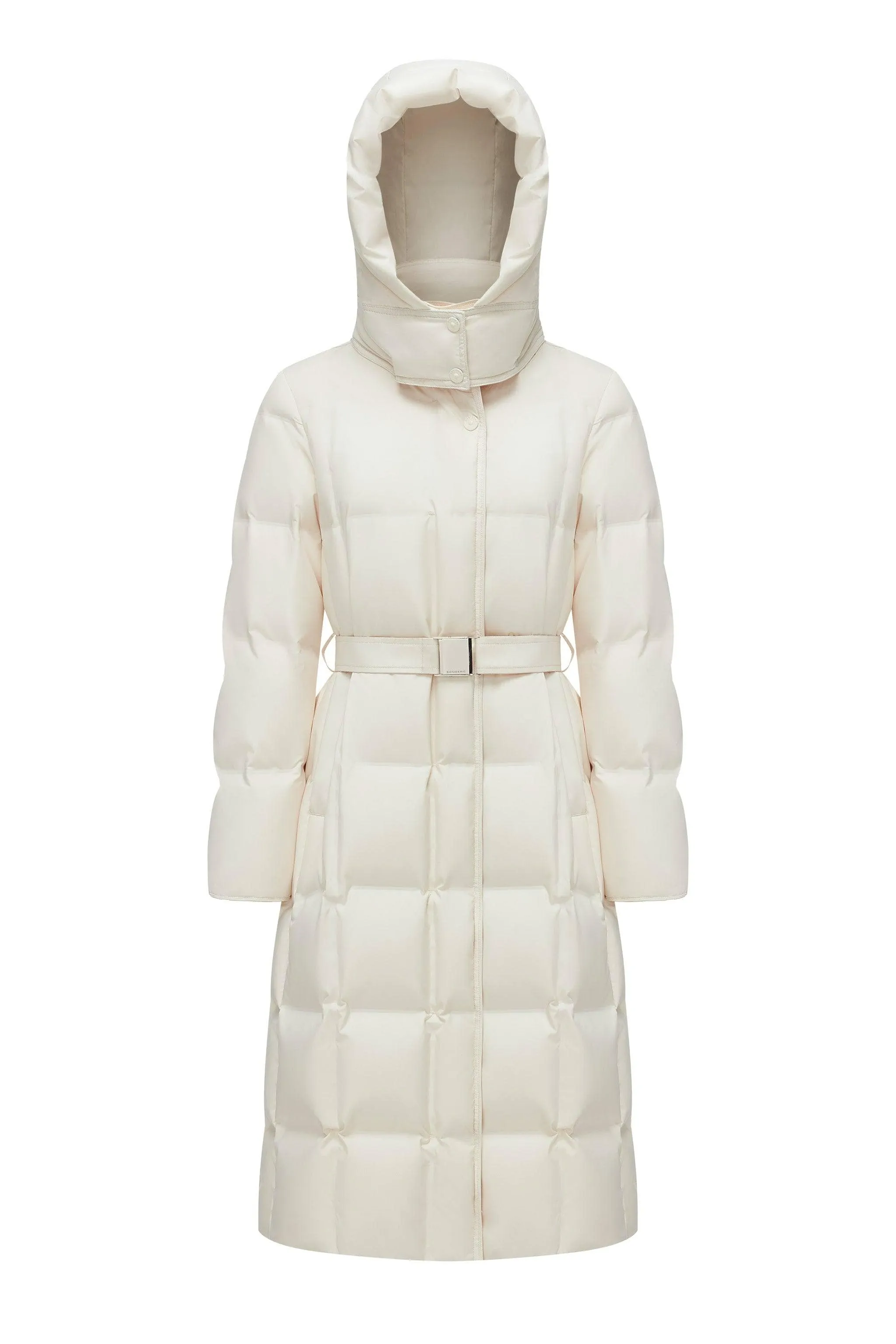 Women's Patterned Long Goose Down Coat
